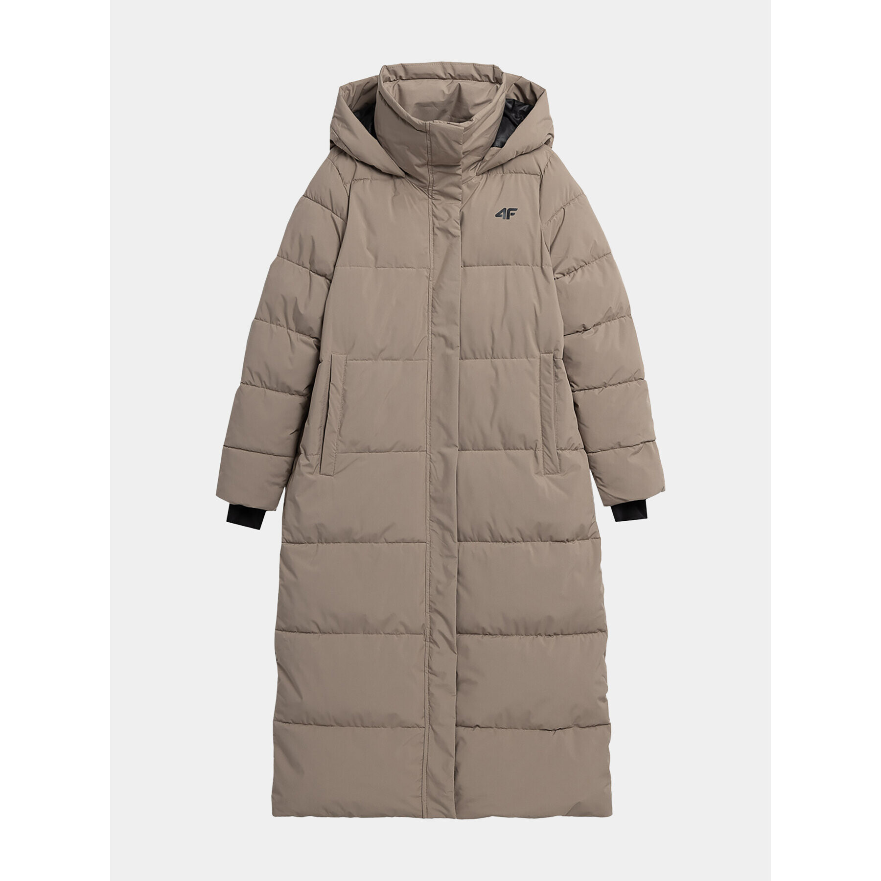 4F Пухено яке AW23TDJAF237 Кафяв Regular Fit - Pepit.bg