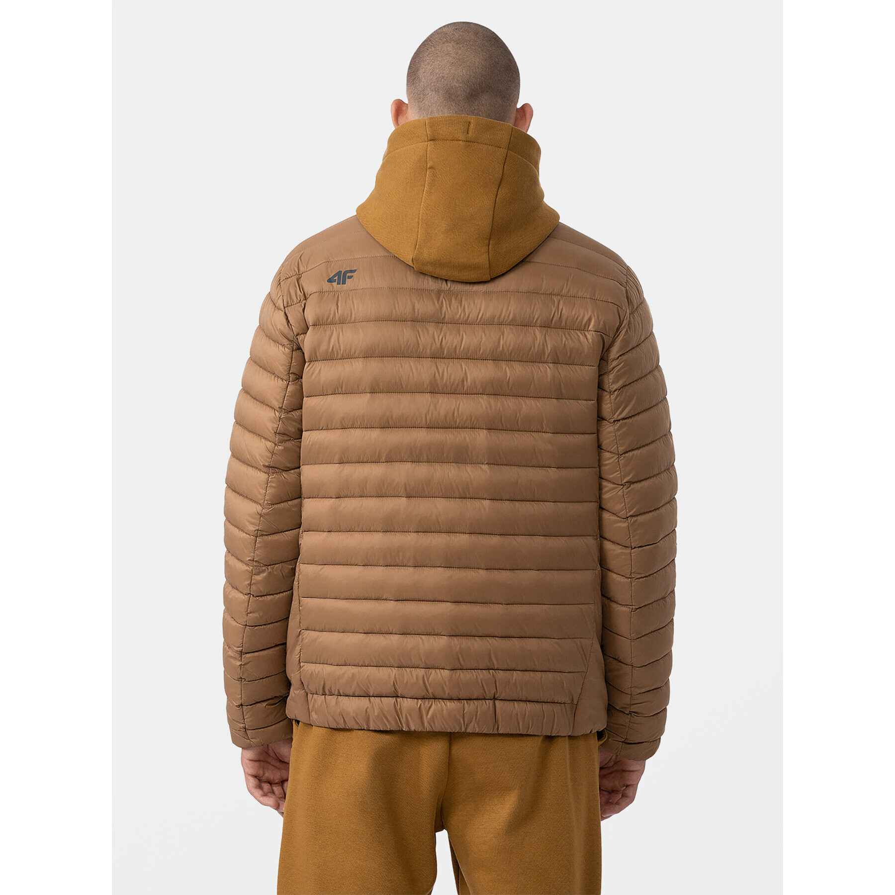4F Пухено яке AW23TDJAM239 Кафяв Regular Fit - Pepit.bg
