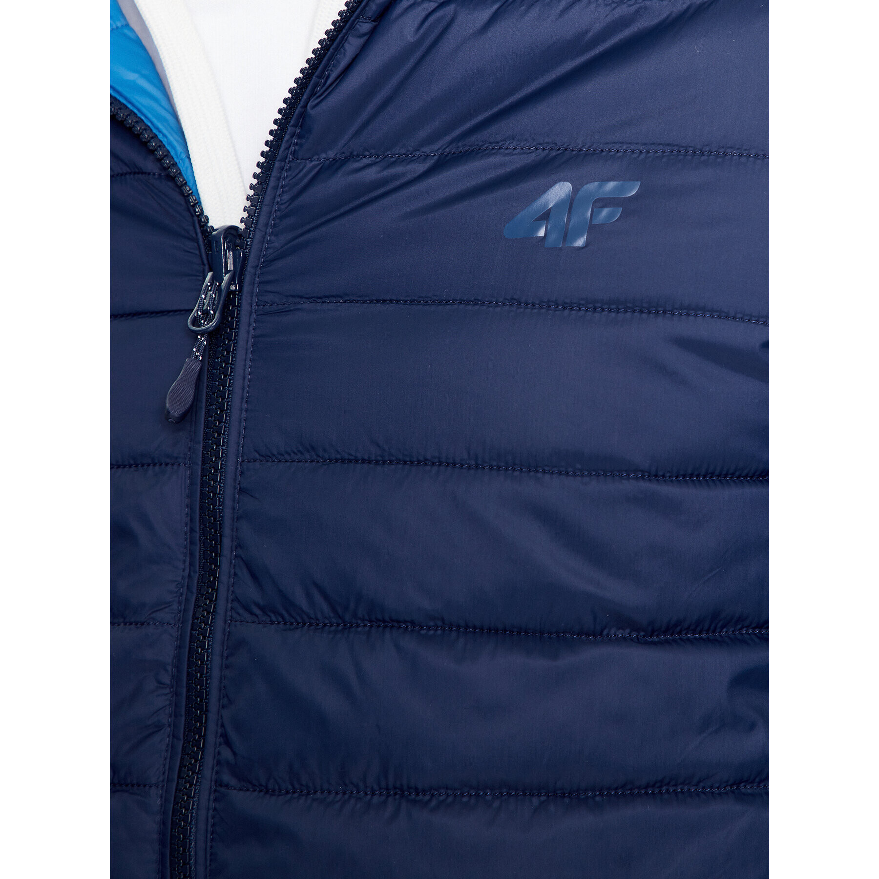 4F Пухено яке AW23TDJAM242 Тъмносин Regular Fit - Pepit.bg