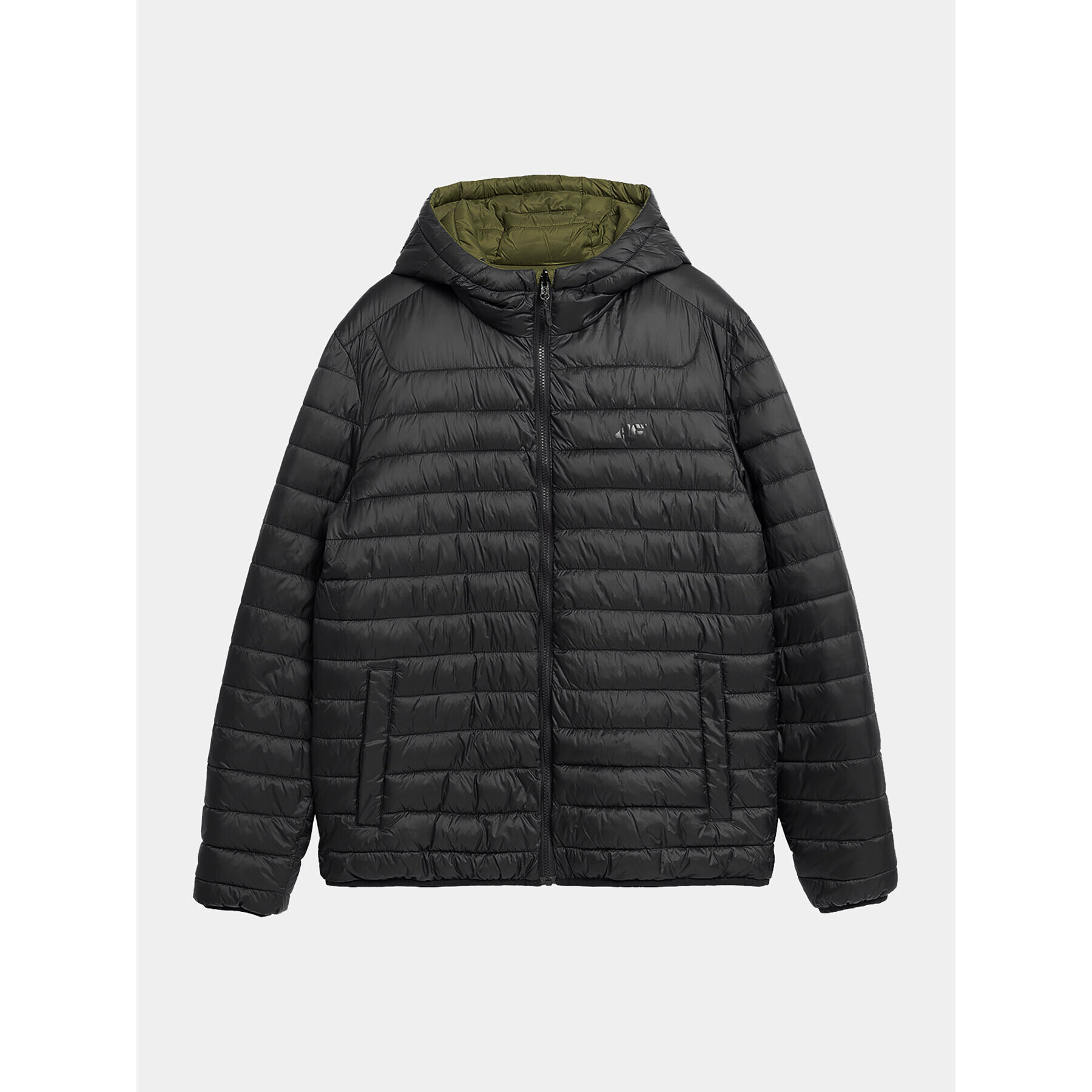 4F Пухено яке AW23TDJAM242 Зелен Regular Fit - Pepit.bg
