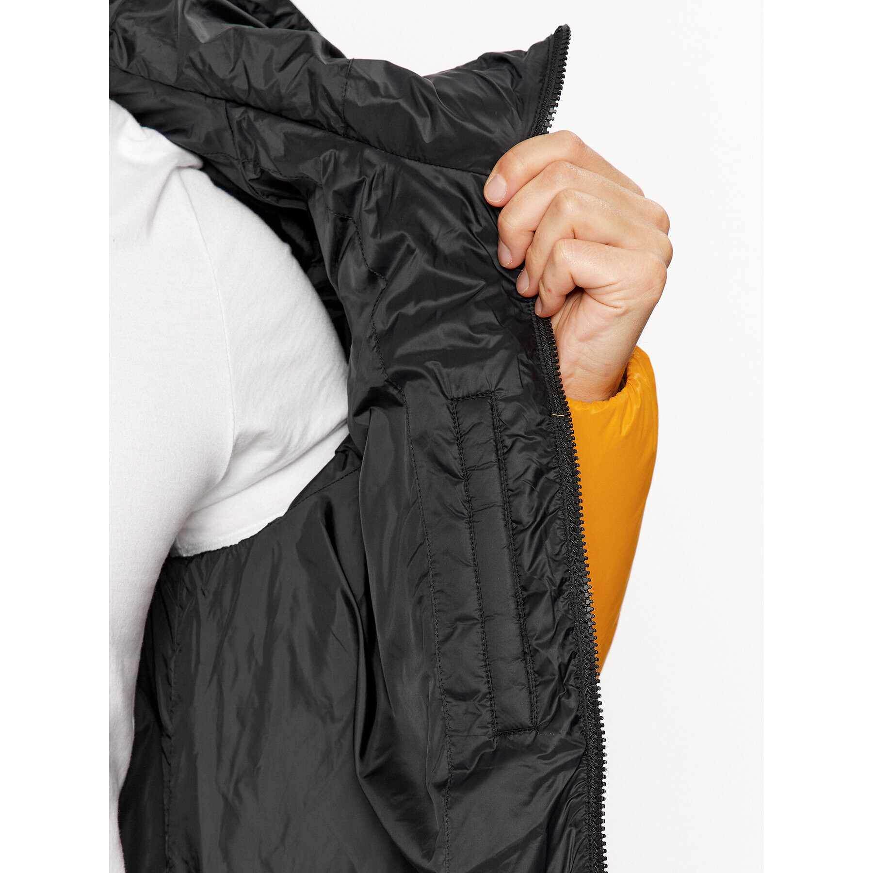 4F Пухено яке AW23TDJAM243 Оранжев Regular Fit - Pepit.bg