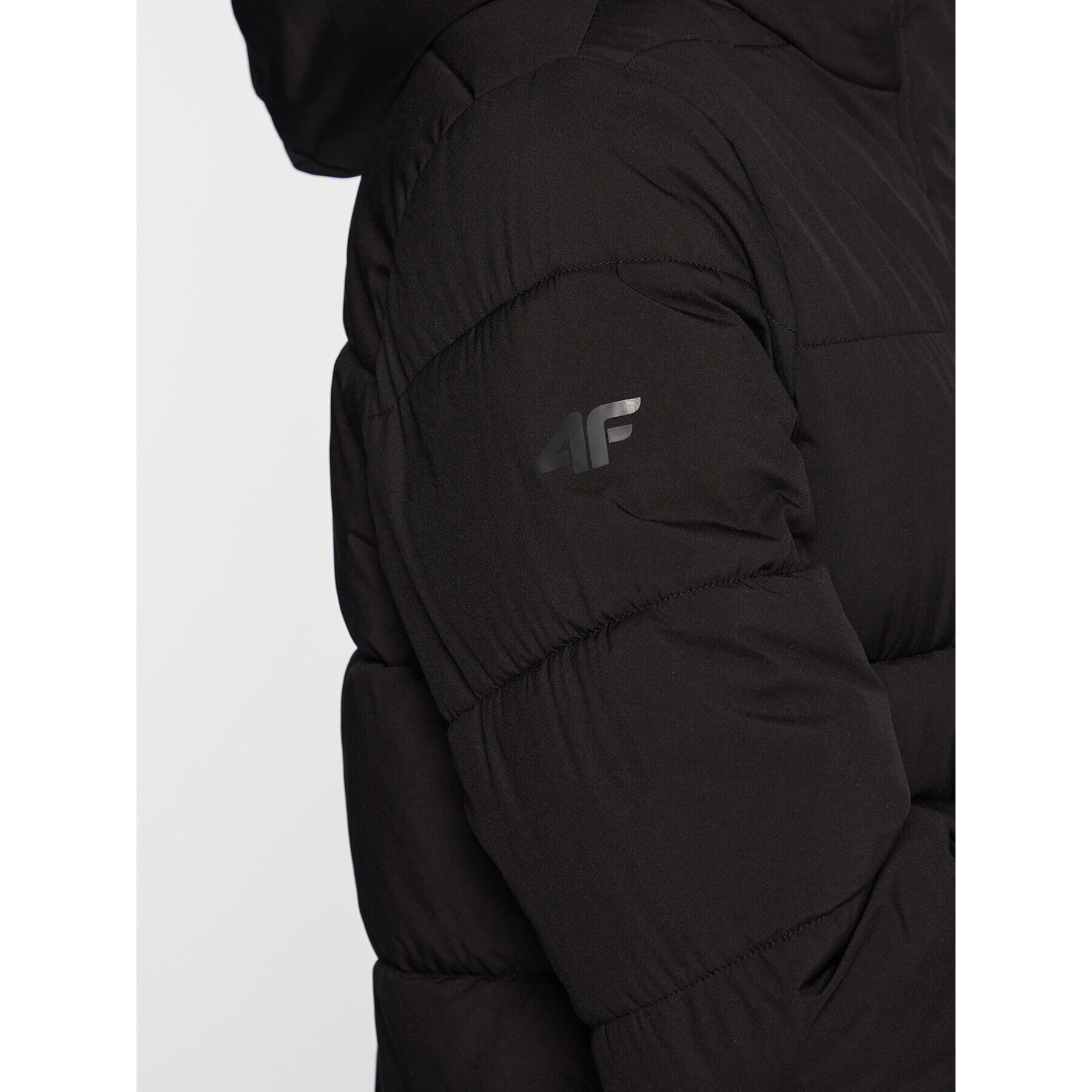 4F Пухено яке H4Z22-KUDP012 Черен Regular Fit - Pepit.bg