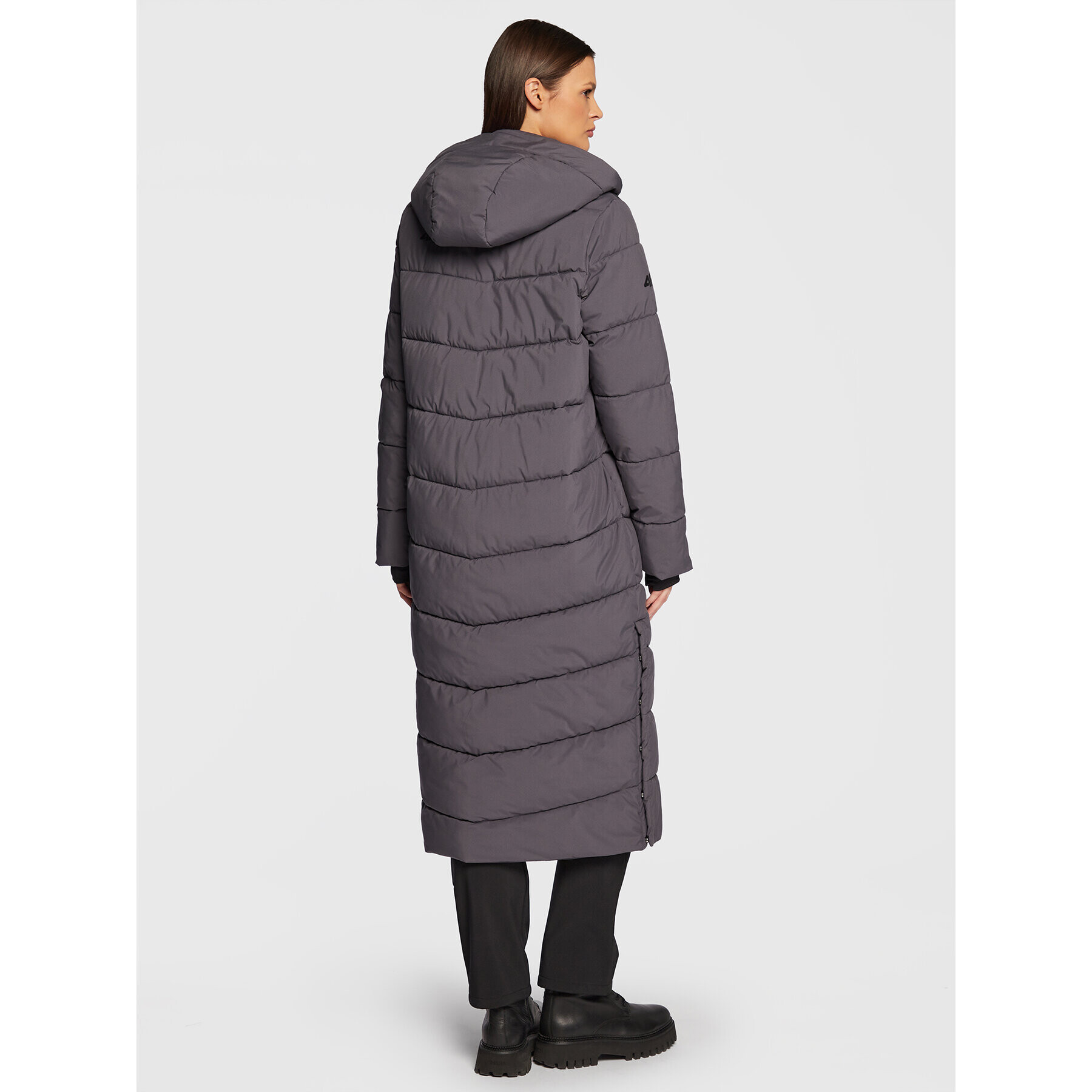4F Пухено яке H4Z22-KUDP012 Сив Regular Fit - Pepit.bg