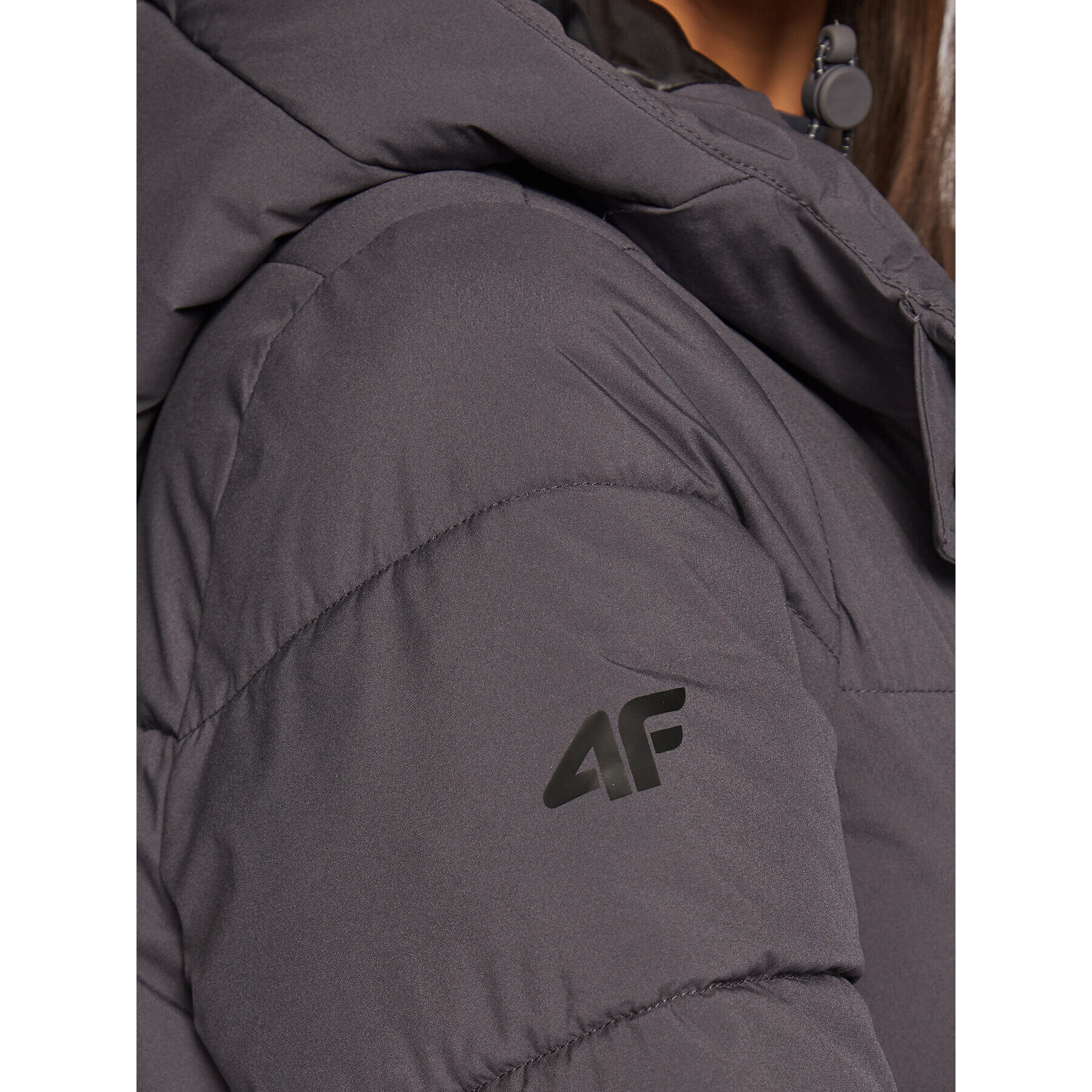 4F Пухено яке H4Z22-KUDP012 Сив Regular Fit - Pepit.bg