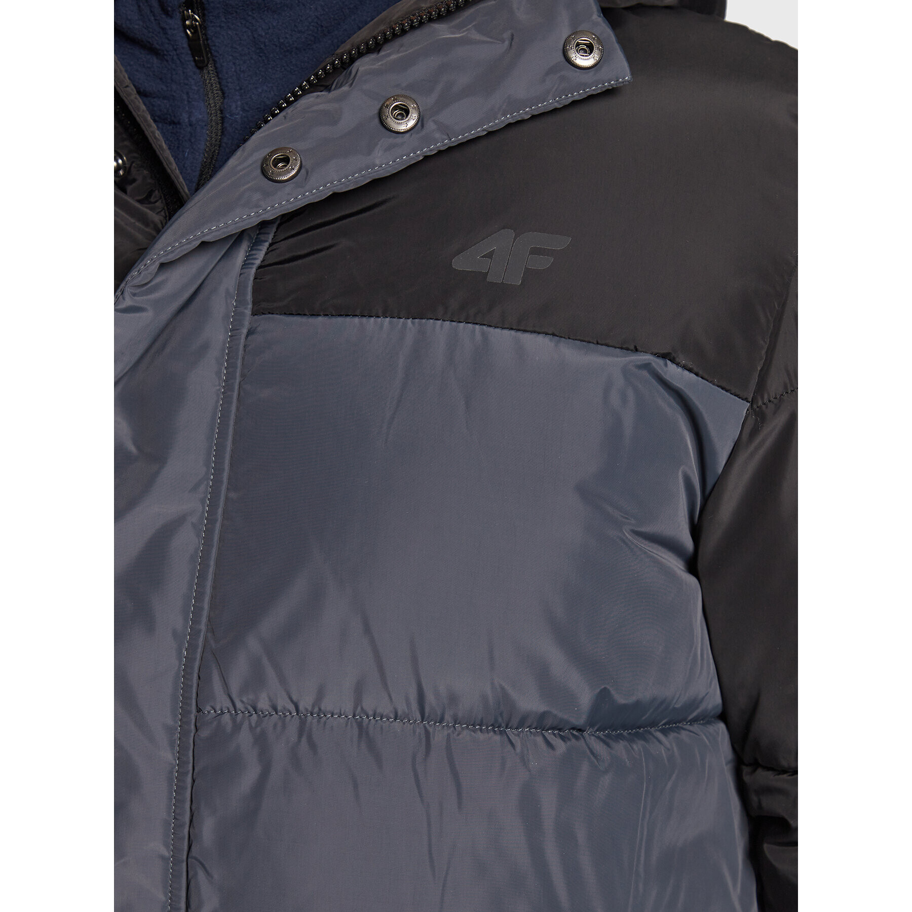 4F Пухено яке H4Z22-KUMP009 Сив Regular Fit - Pepit.bg