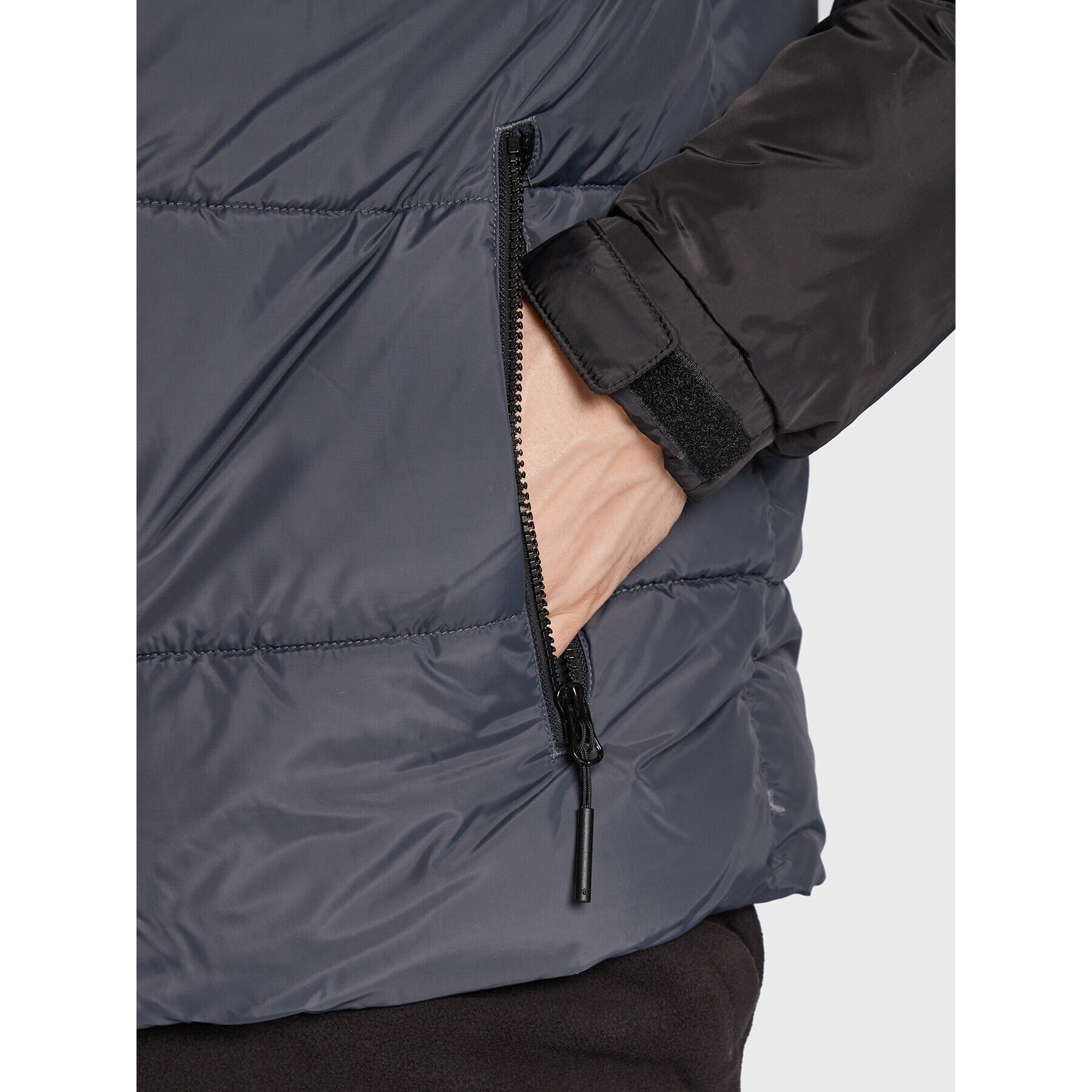 4F Пухено яке H4Z22-KUMP009 Сив Regular Fit - Pepit.bg