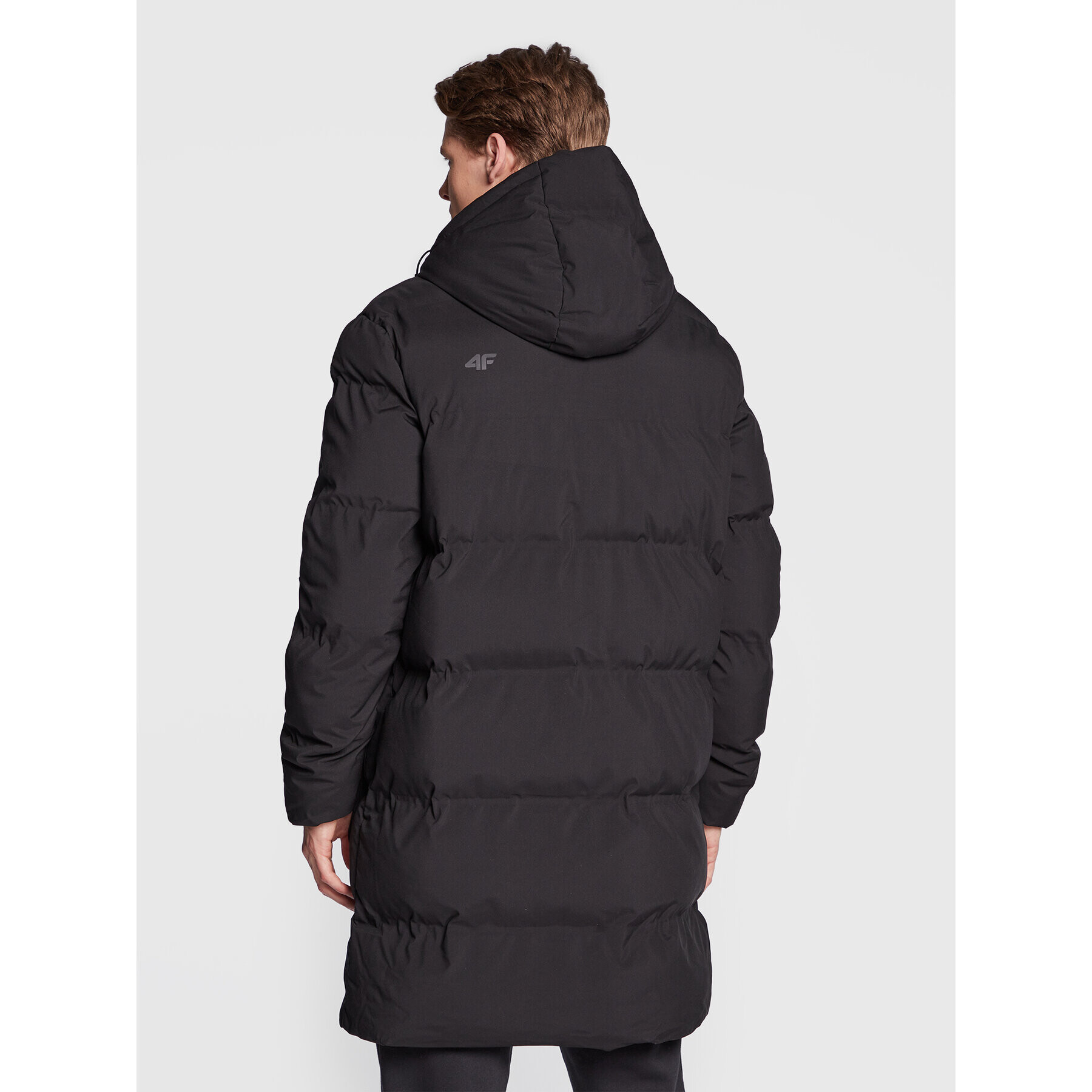 4F Пухено яке H4Z22-KUMP010 Черен Regular Fit - Pepit.bg