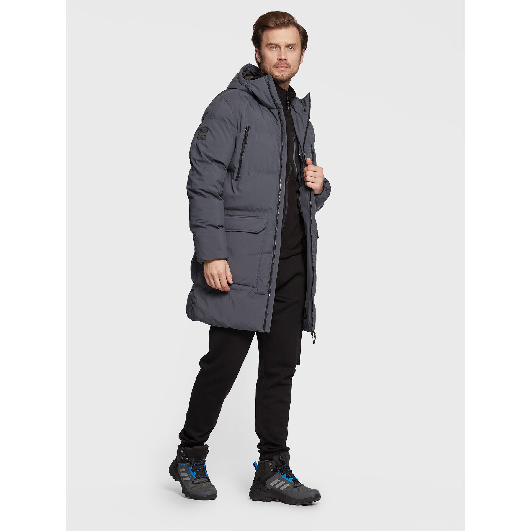4F Пухено яке H4Z22-KUMP010 Сив Regular Fit - Pepit.bg