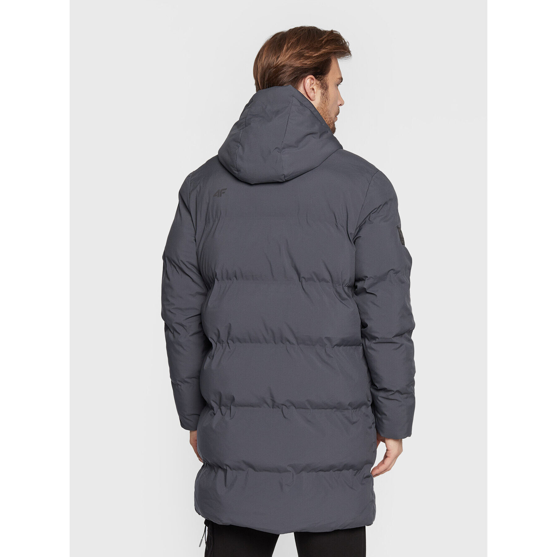 4F Пухено яке H4Z22-KUMP010 Сив Regular Fit - Pepit.bg