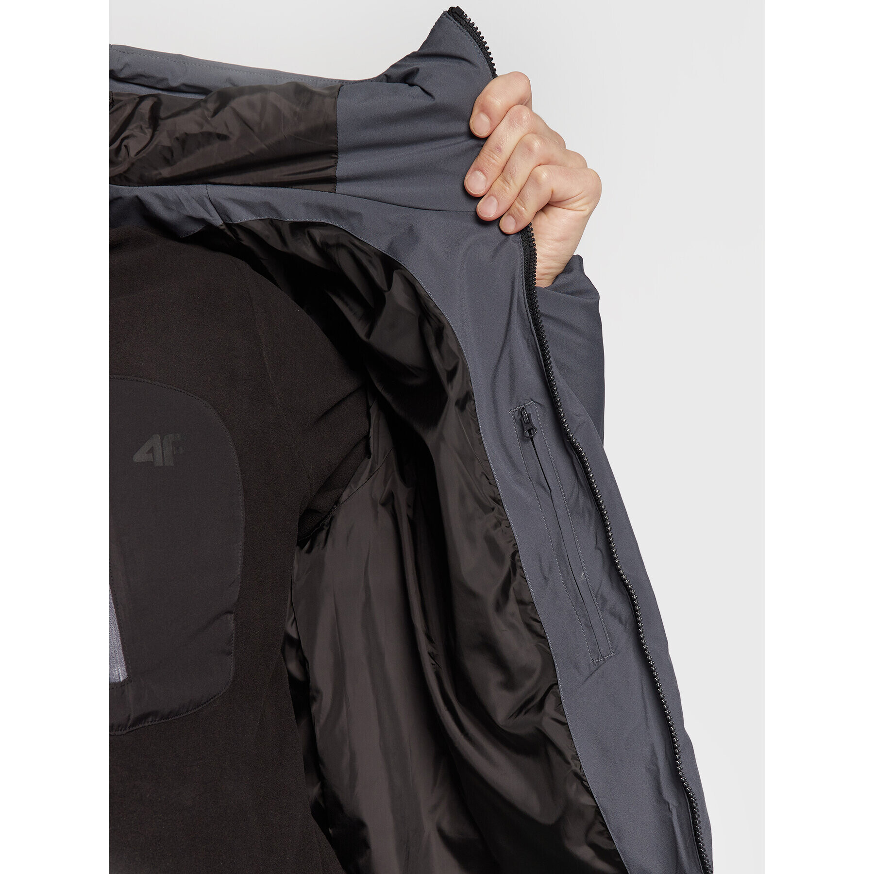 4F Пухено яке H4Z22-KUMP010 Сив Regular Fit - Pepit.bg