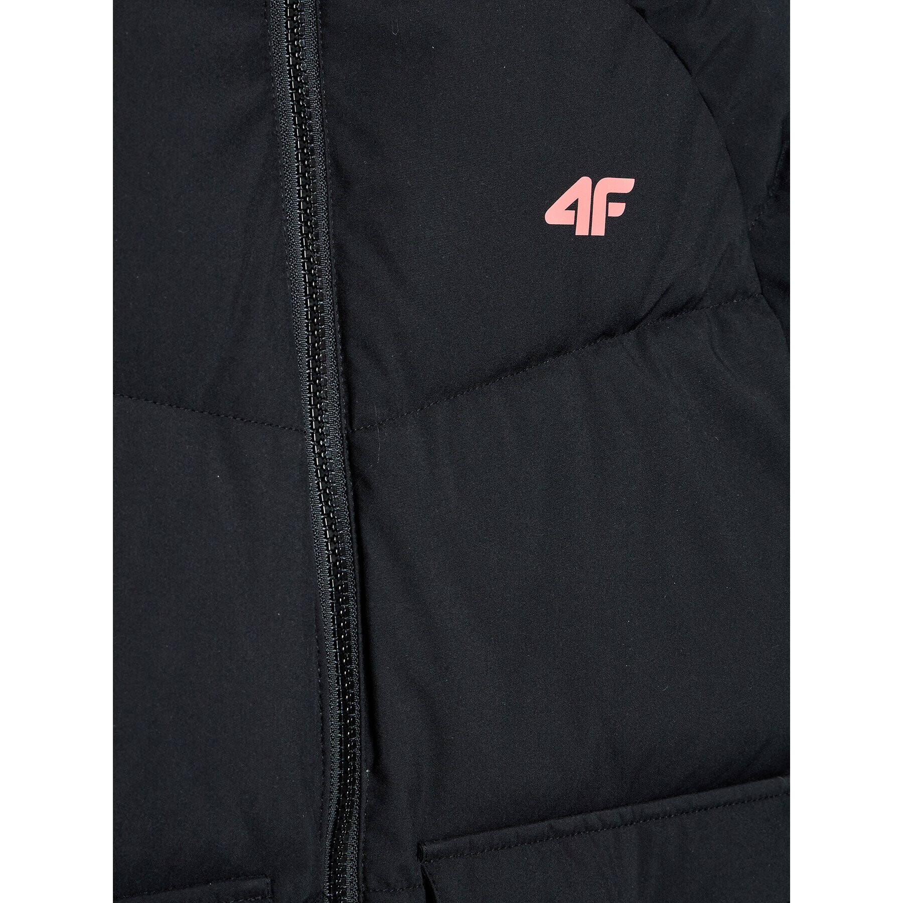 4F Пухено яке HJZ22-JKUDP004 Черен Regular Fit - Pepit.bg
