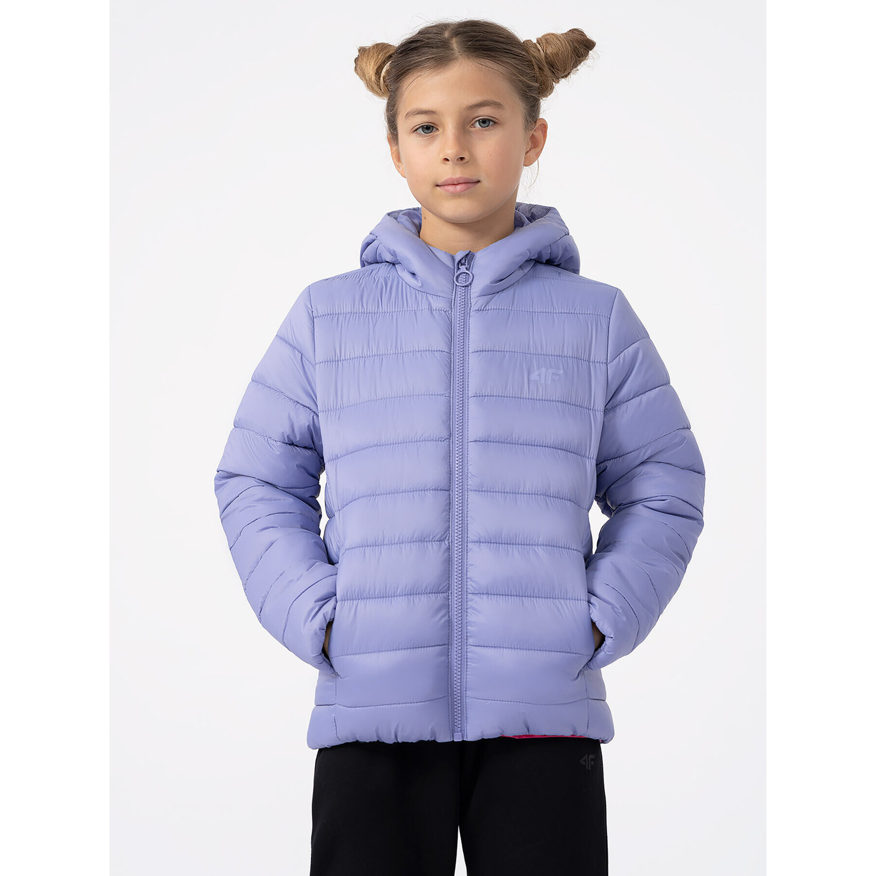 4F Пухено яке JAW23TDJAF266 Син Regular Fit - Pepit.bg