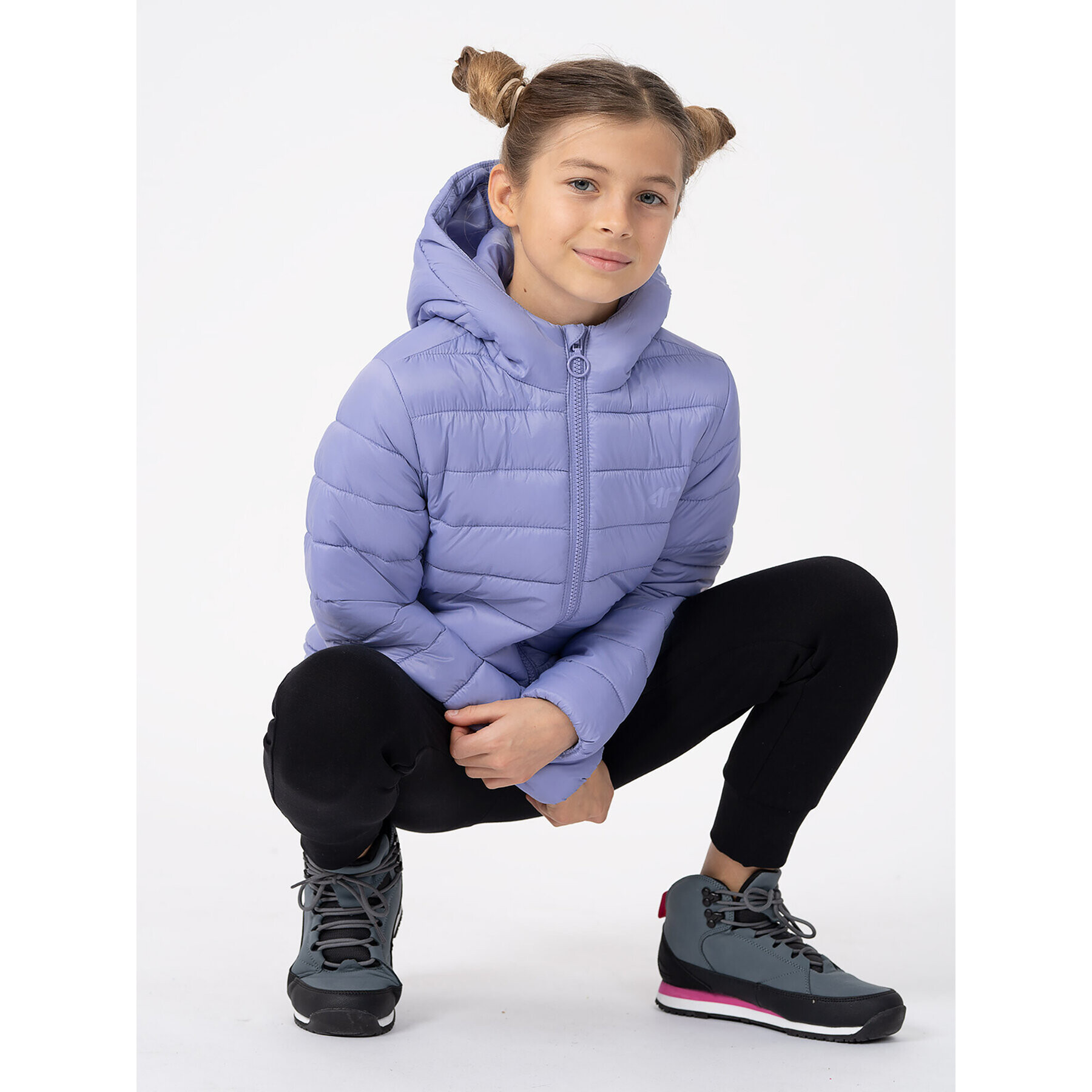4F Пухено яке JAW23TDJAF266 Син Regular Fit - Pepit.bg