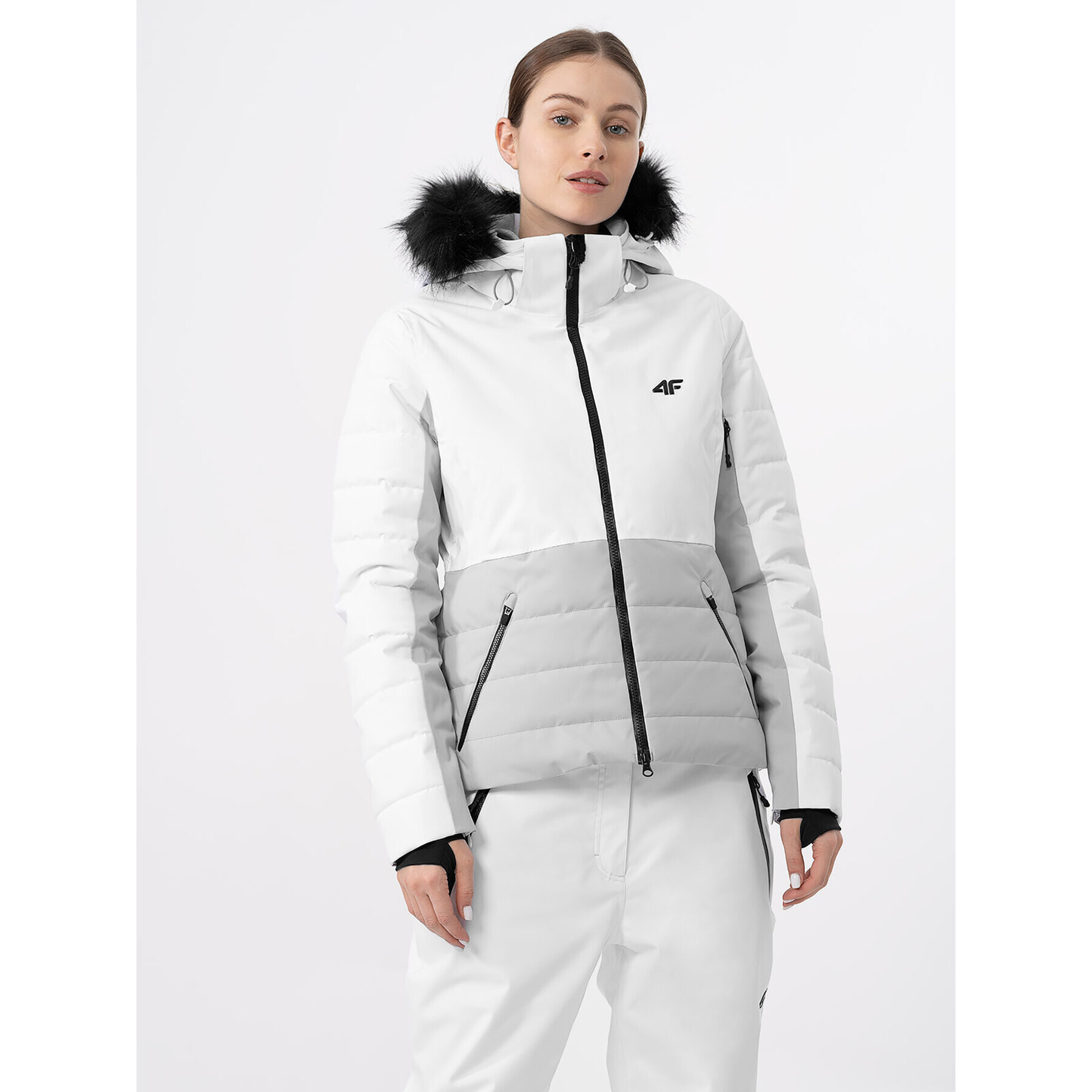 4F Скиорско яке AW23TTJAF337 Сив Slim Fit - Pepit.bg
