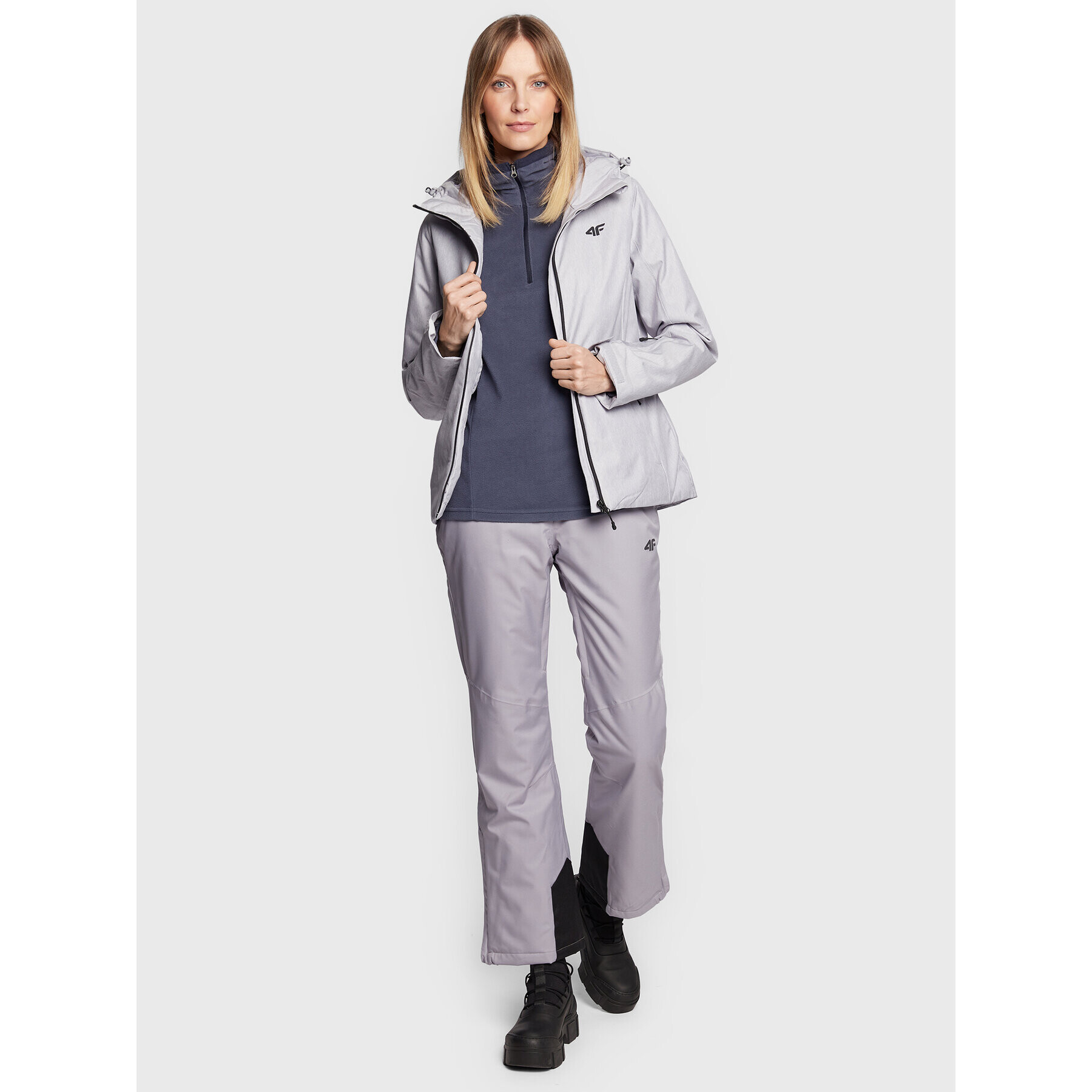 4F Скиорско яке H4Z22-KUDN001 Сив Regular Fit - Pepit.bg