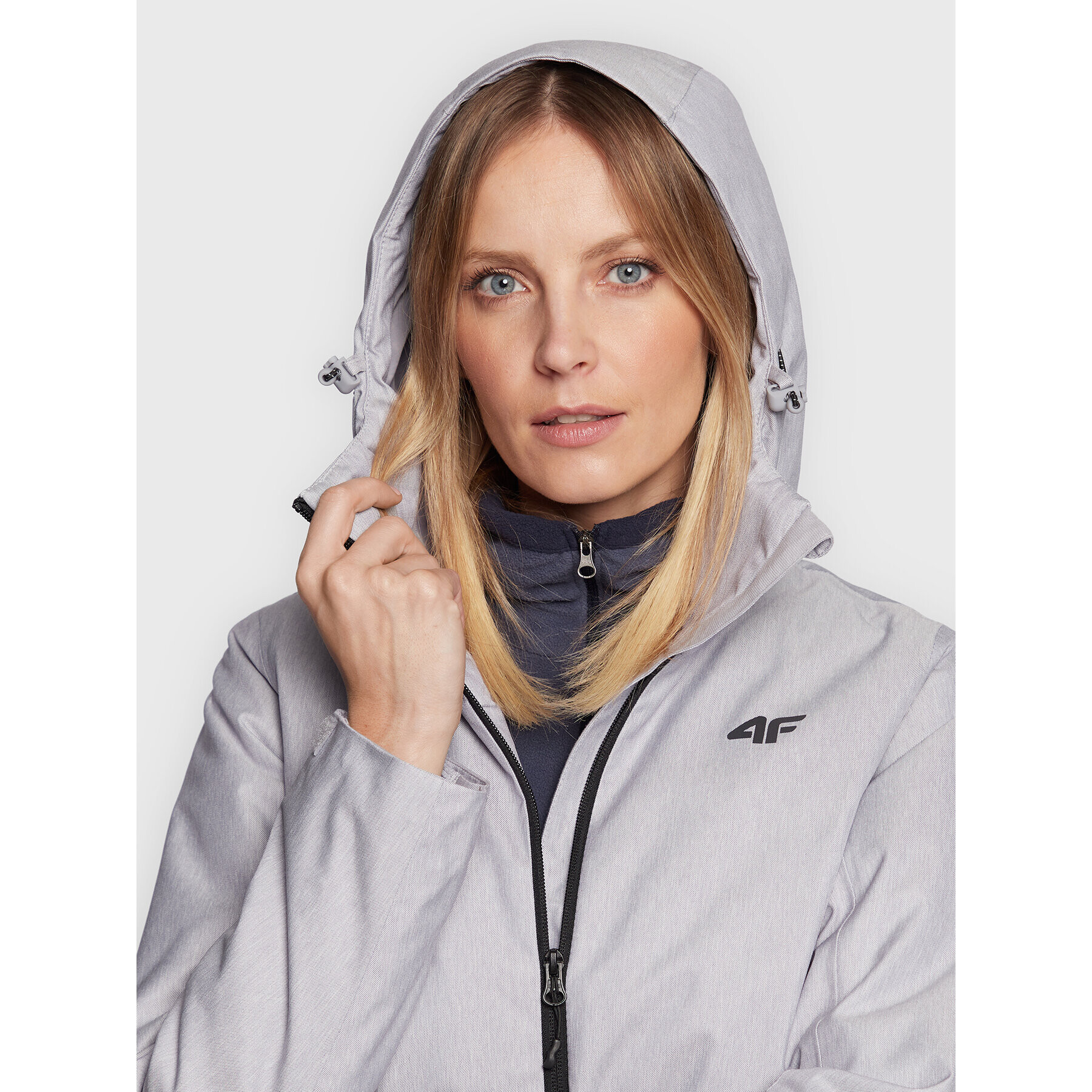 4F Скиорско яке H4Z22-KUDN001 Сив Regular Fit - Pepit.bg