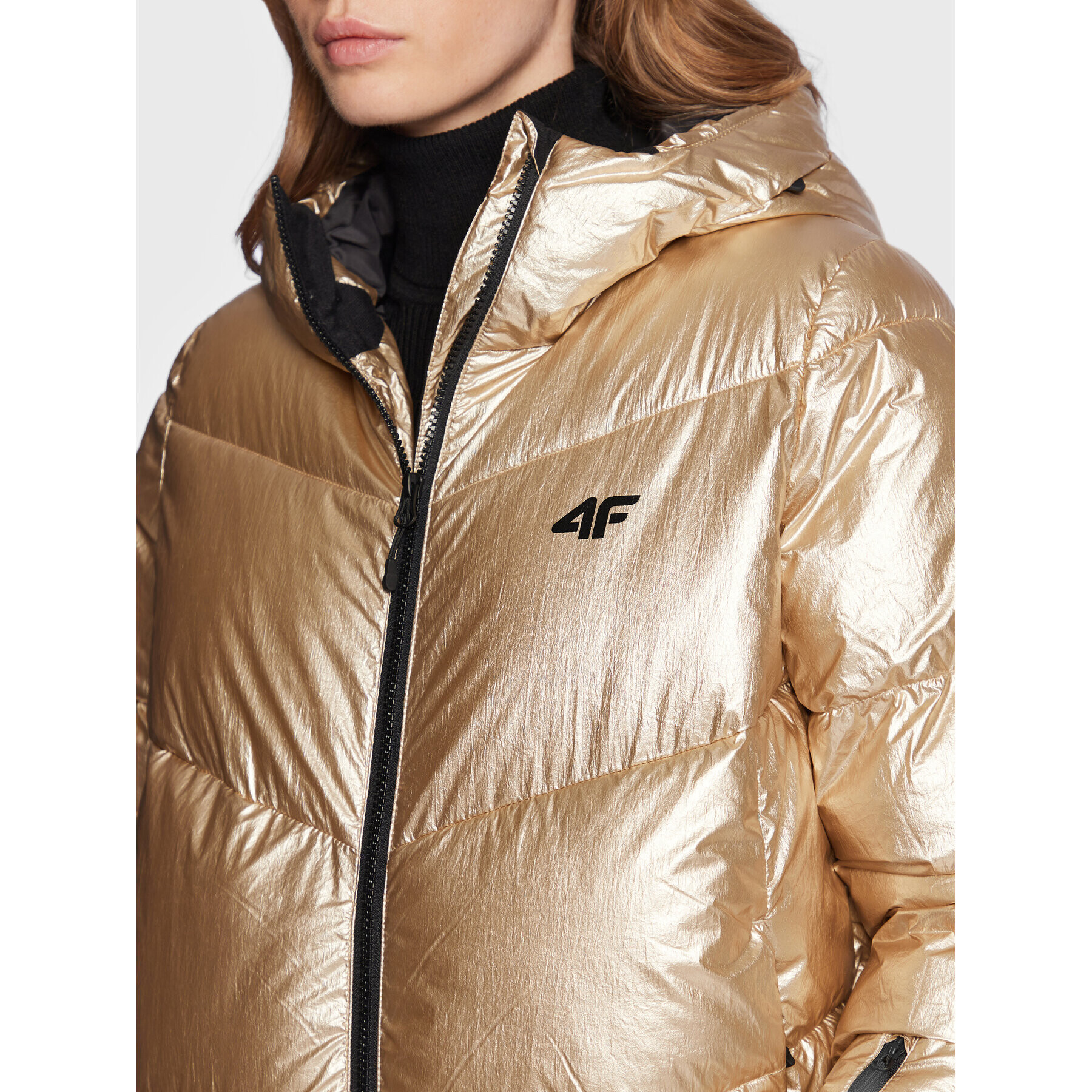 4F Скиорско яке H4Z22-KUDN004 Златист Regular Fit - Pepit.bg