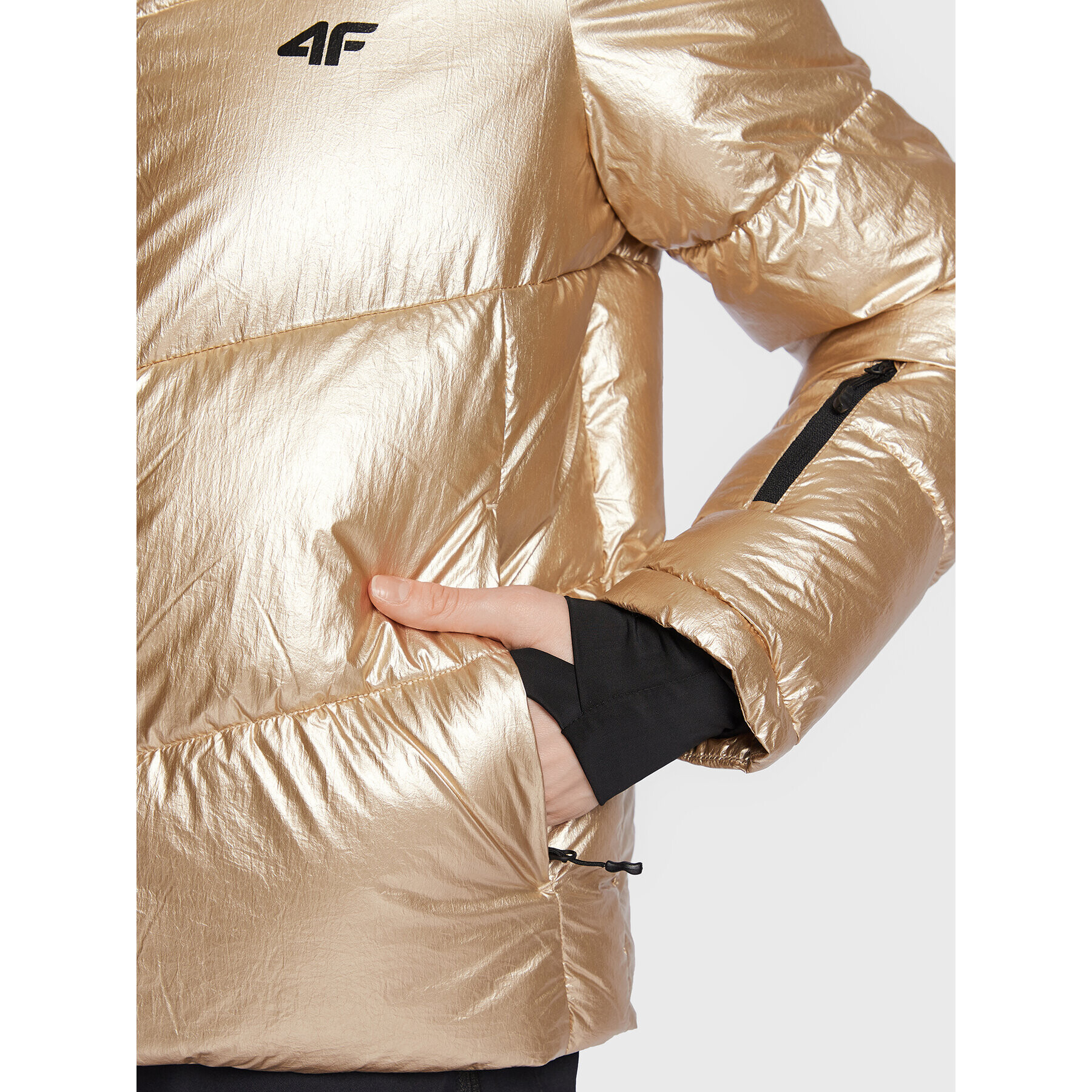 4F Скиорско яке H4Z22-KUDN004 Златист Regular Fit - Pepit.bg