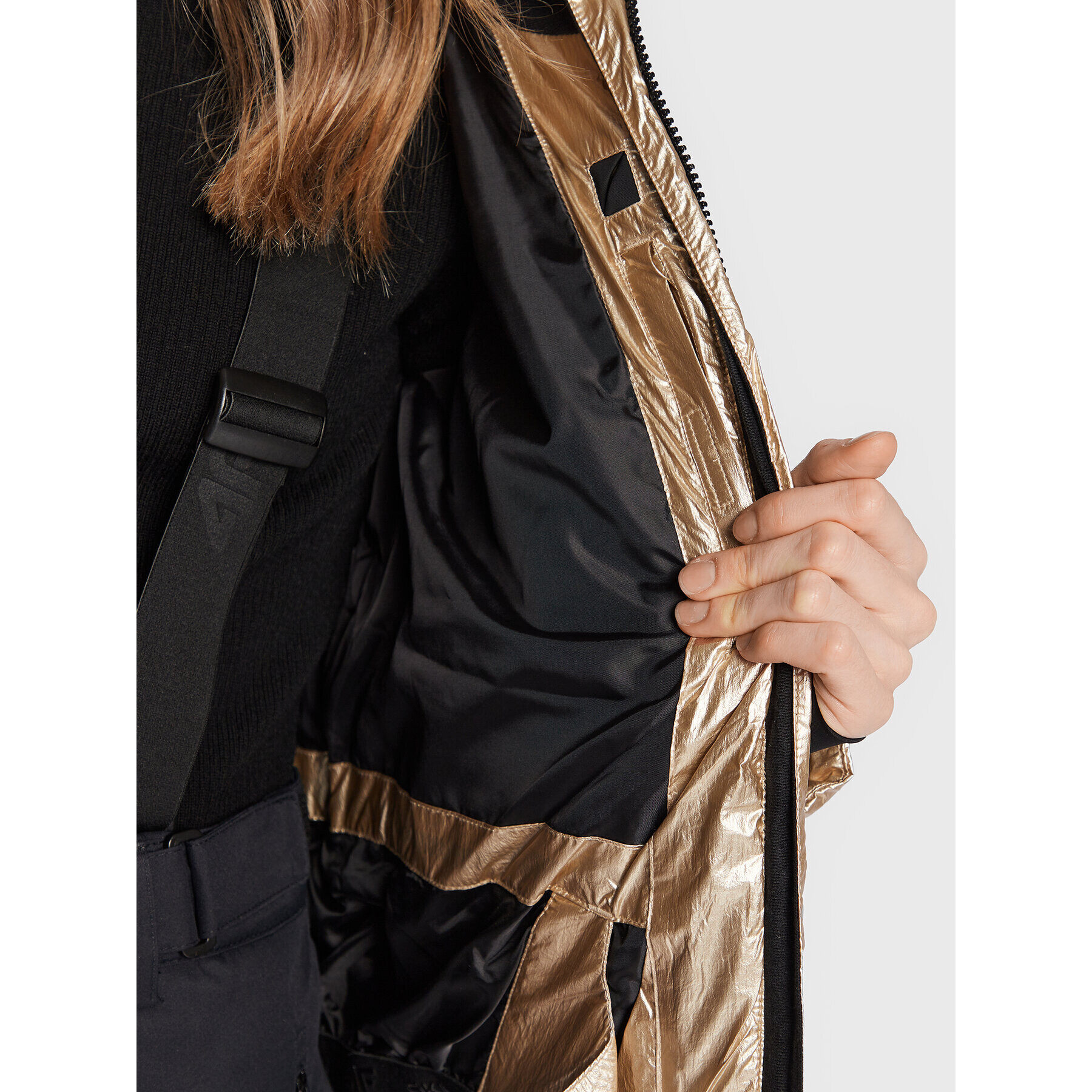4F Скиорско яке H4Z22-KUDN004 Златист Regular Fit - Pepit.bg