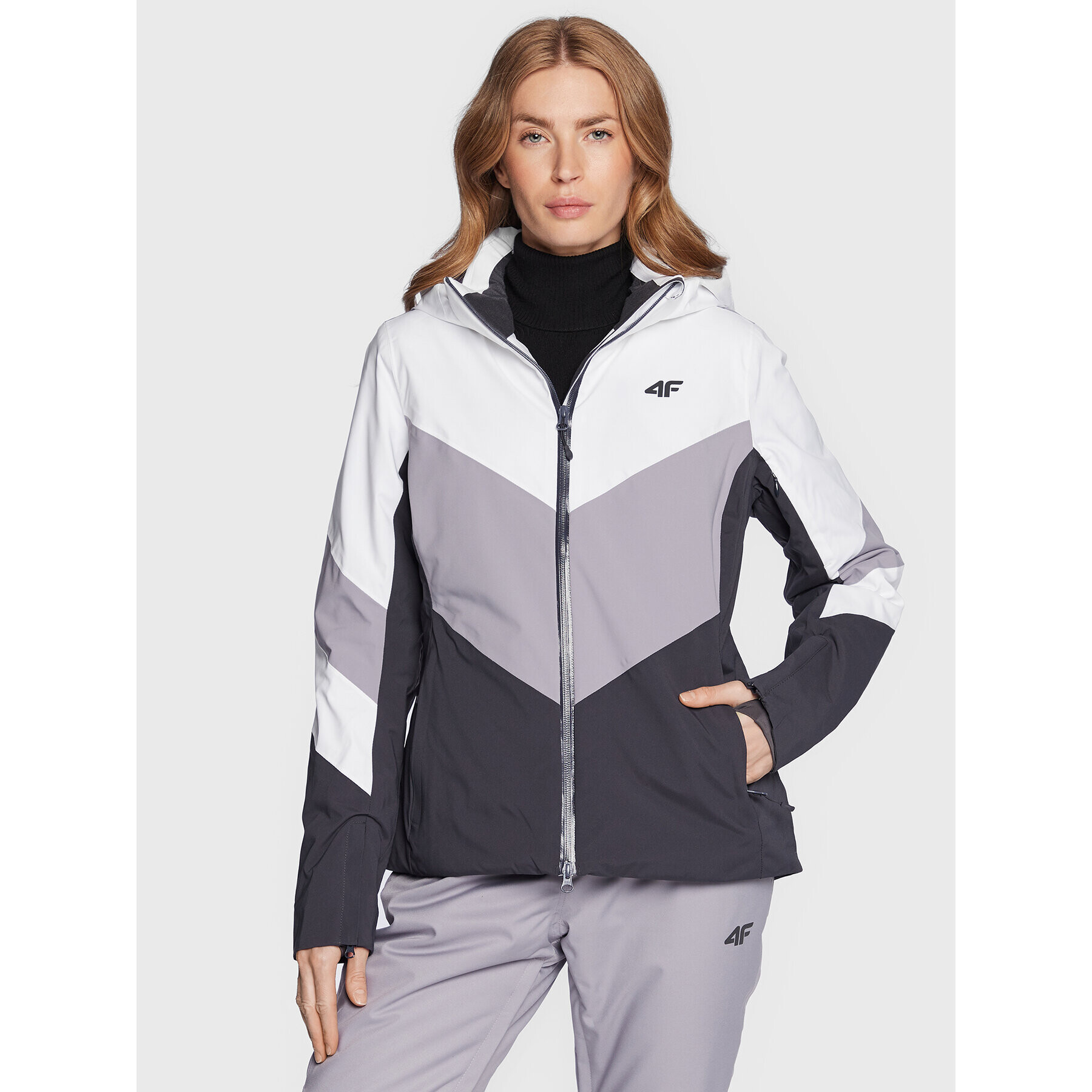 4F Скиорско яке H4Z22-KUDN008 Сив Regular Fit - Pepit.bg