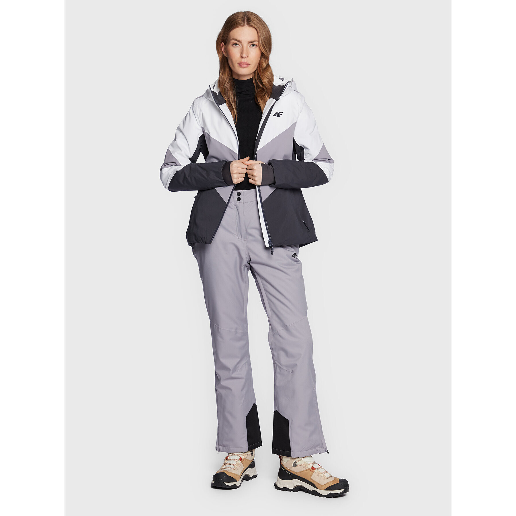 4F Скиорско яке H4Z22-KUDN008 Сив Regular Fit - Pepit.bg