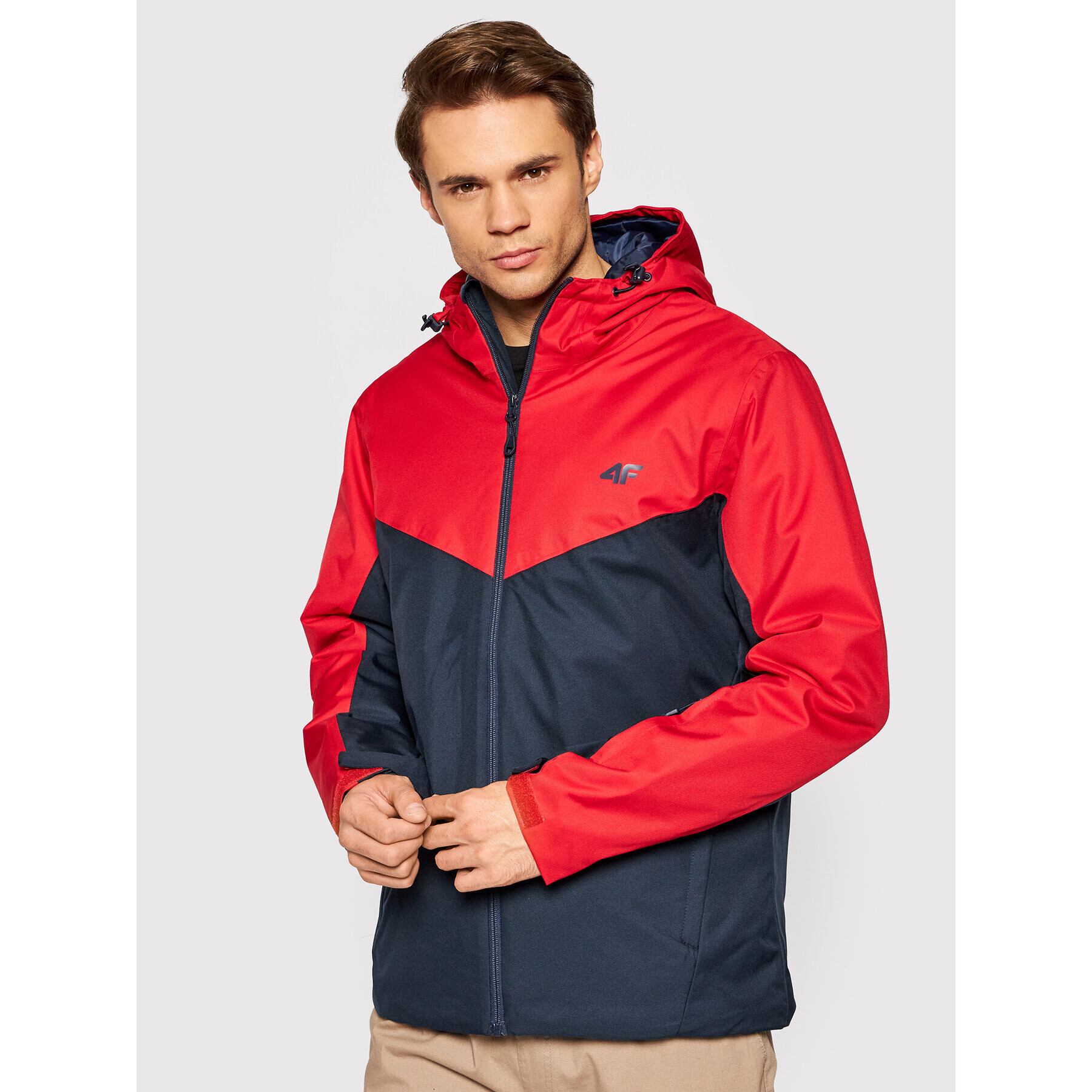 4F Скиорско яке H4Z21-KUMN002 Червен Regular Fit - Pepit.bg