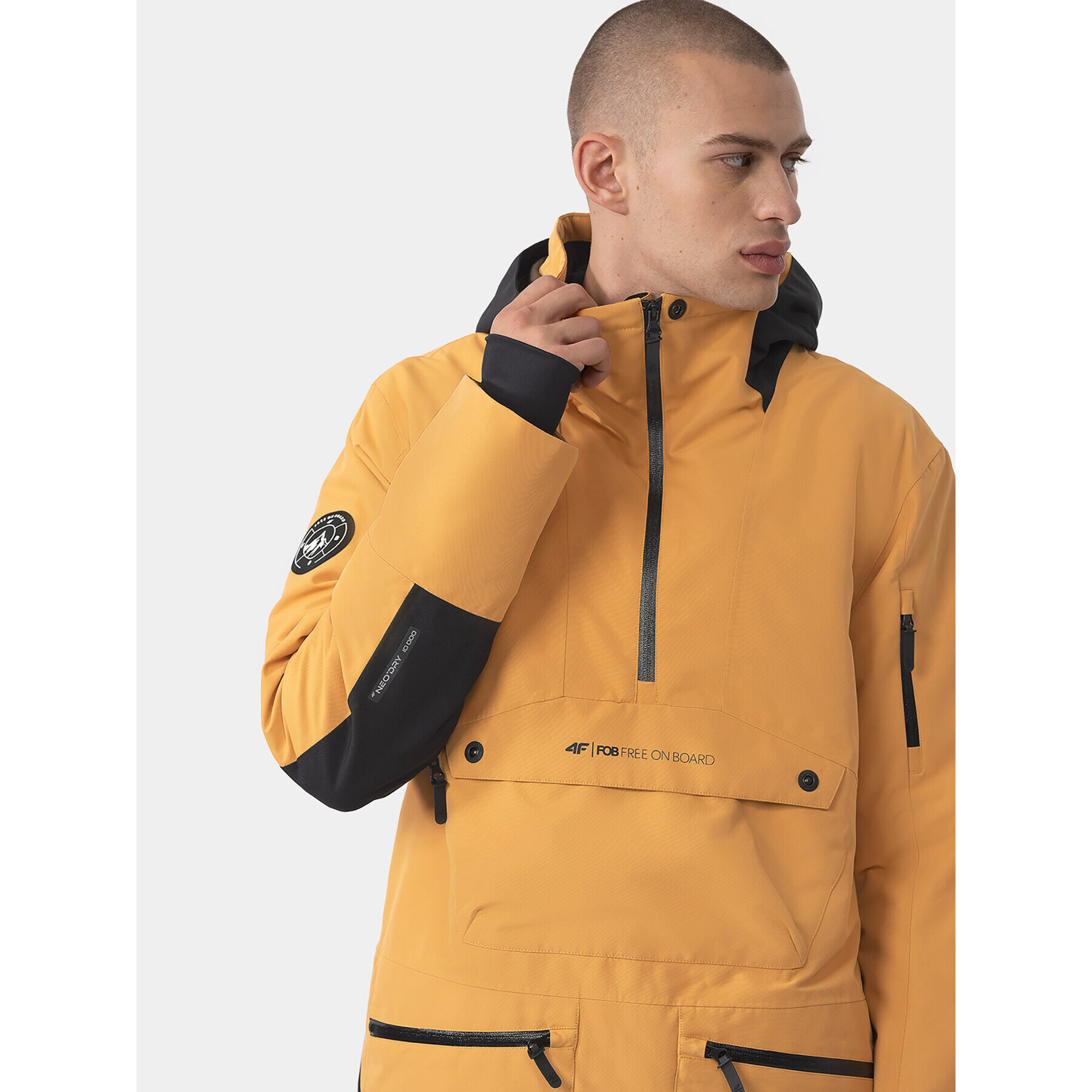 4F Сноуборд яке AW23TTJAM290 Оранжев Regular Fit - Pepit.bg