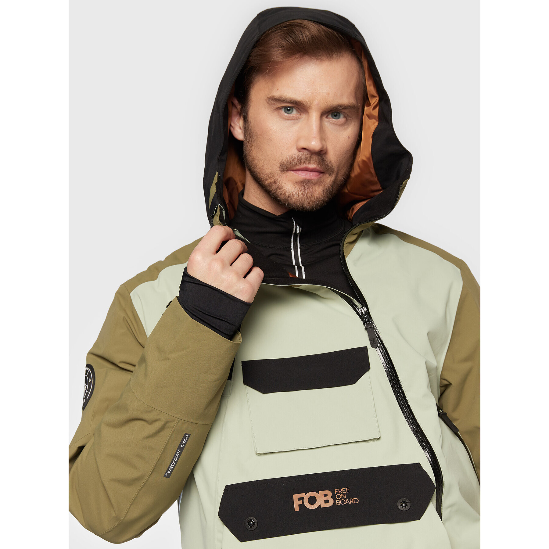 4F Сноуборд яке H4Z22-KUMS002 Зелен Regular Fit - Pepit.bg