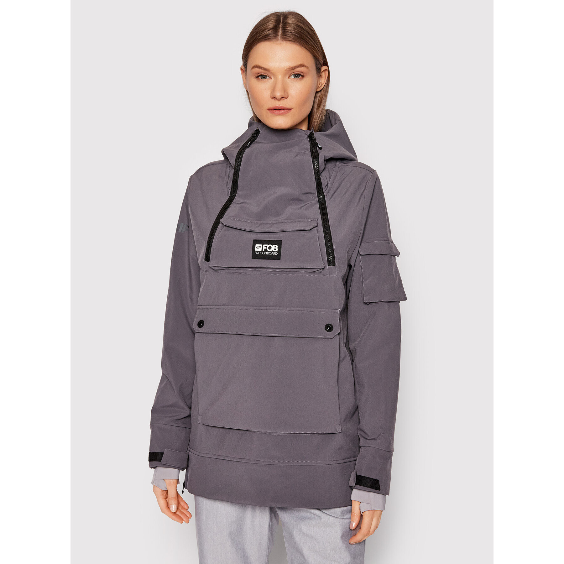 4F Сноуборд яке H4Z21-SFD002F Сив Regular Fit - Pepit.bg