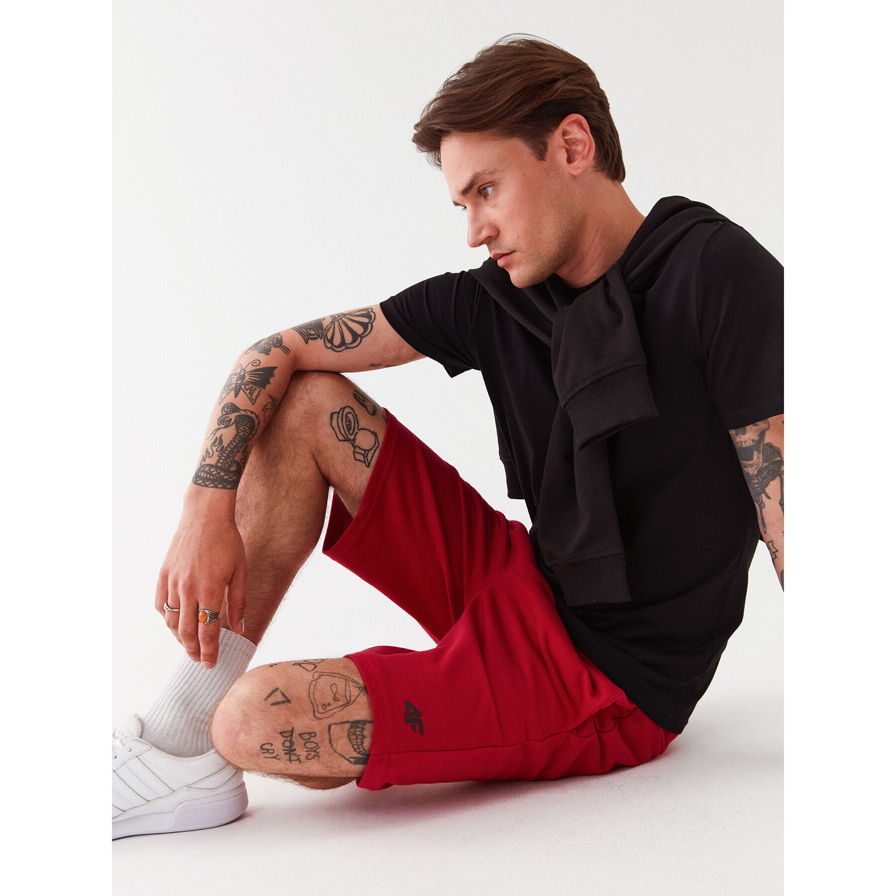 4F Спортни шорти SS23TSHOM156 Червен Regular Fit - Pepit.bg