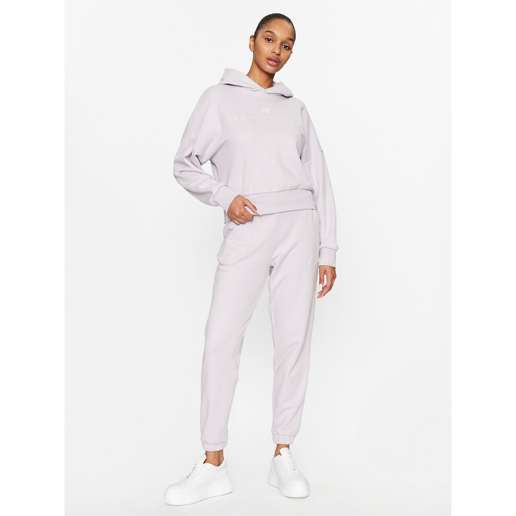 4F Суитшърт AW23TSWSF0717 Виолетов Regular Fit - Pepit.bg