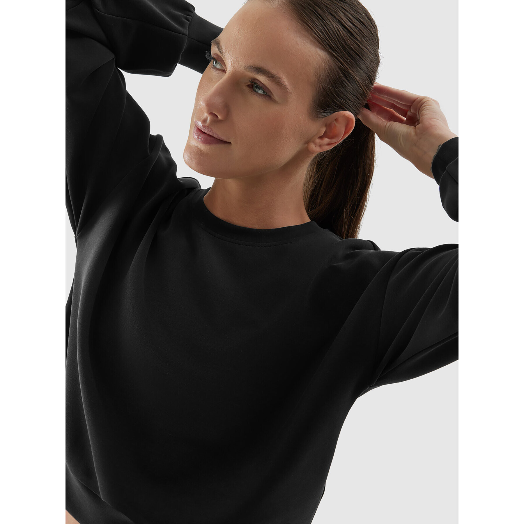 4F Суитшърт AW23TSWSF701 Черен Regular Fit - Pepit.bg