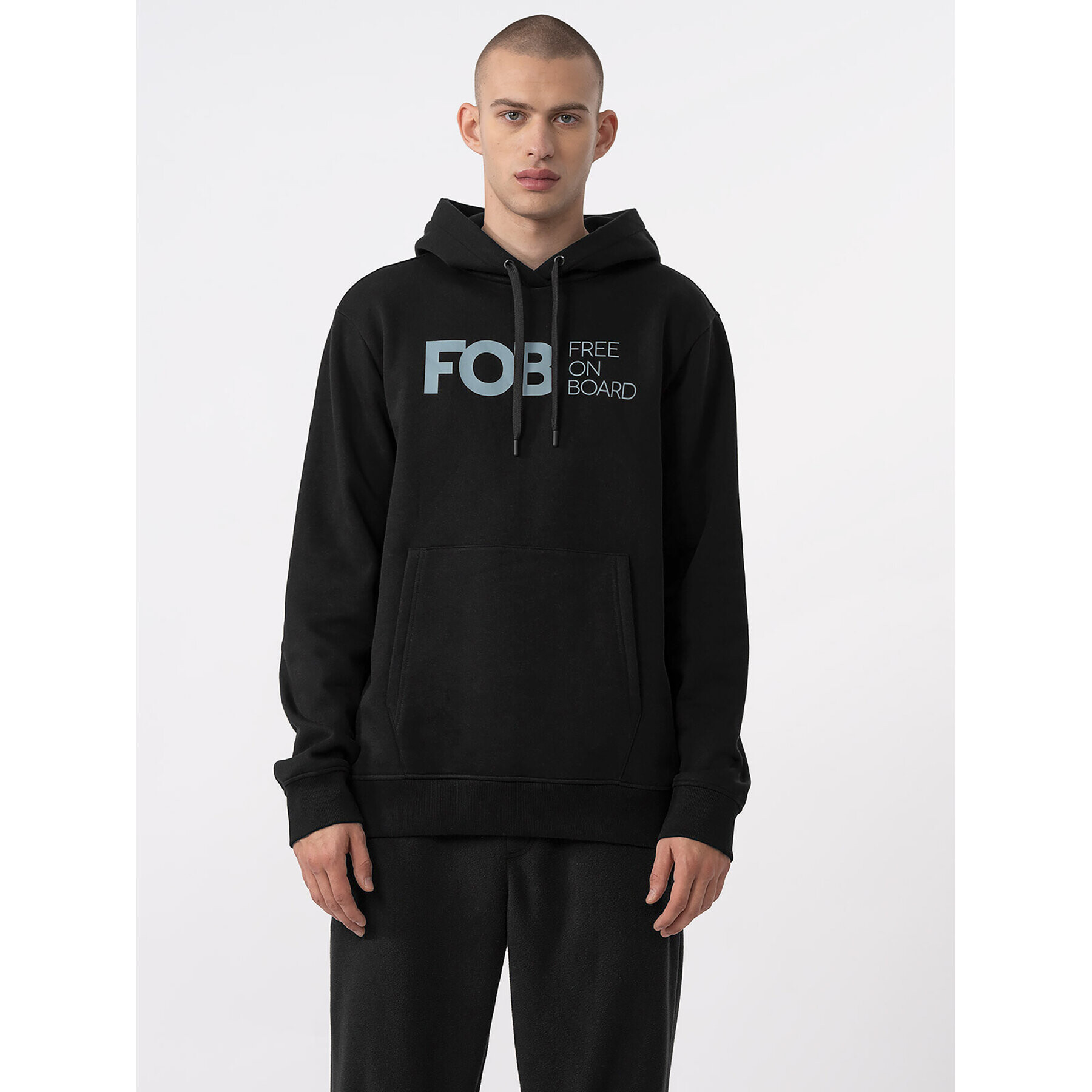 4F Суитшърт AW23TSWSM0713 Черен Regular Fit - Pepit.bg