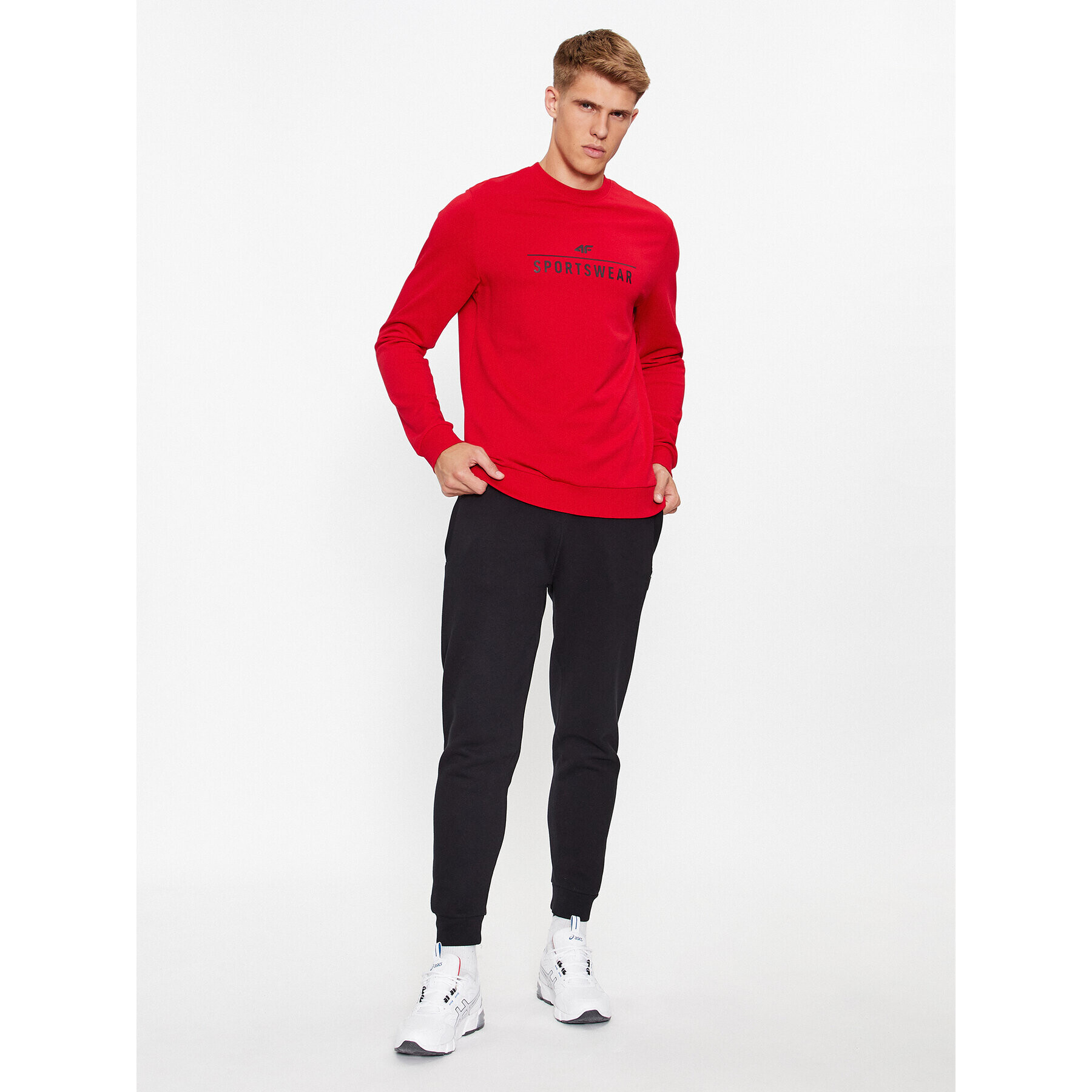 4F Суитшърт AW23TSWSM692 Червен Regular Fit - Pepit.bg