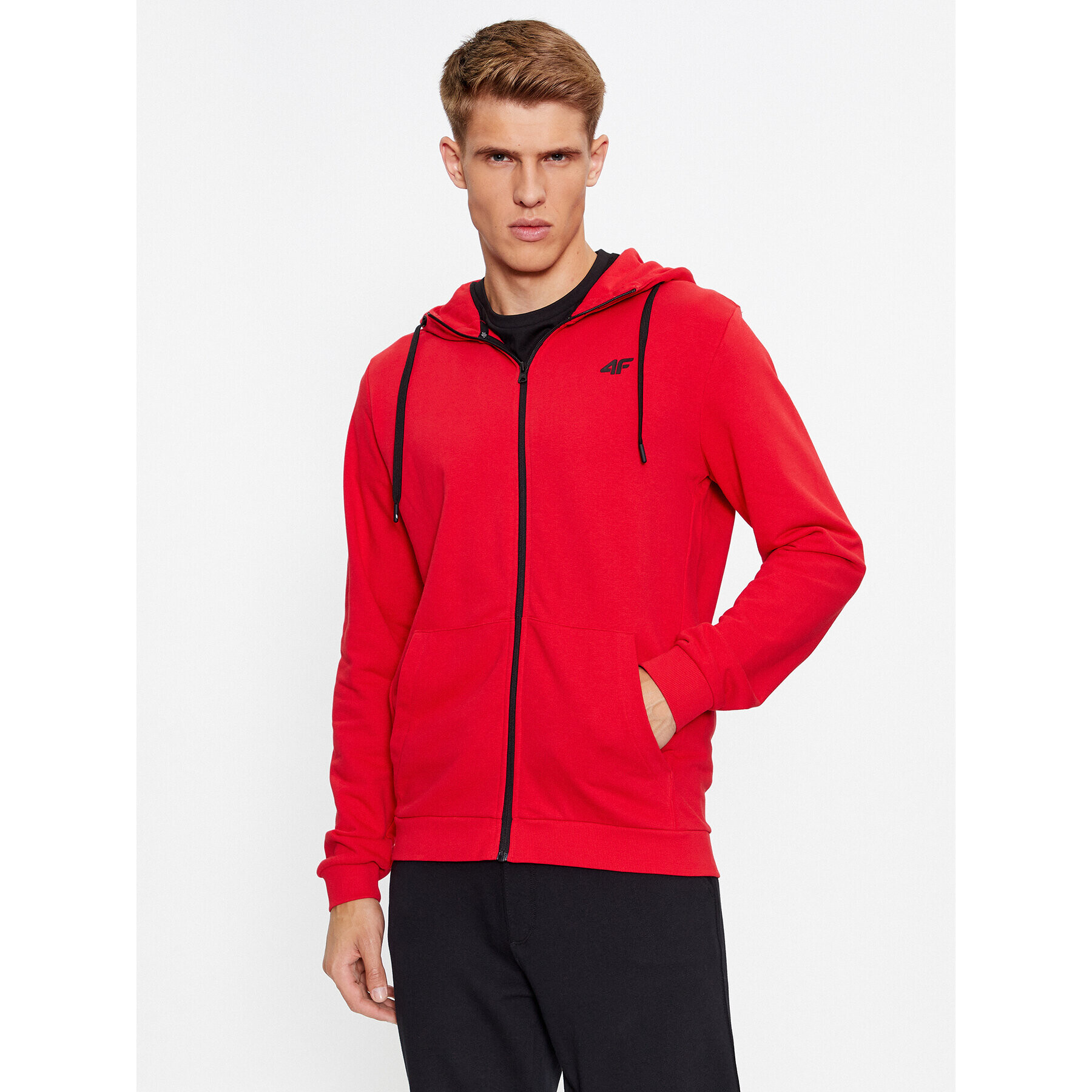 4F Суитшърт AW23TSWSM695 Червен Regular Fit - Pepit.bg