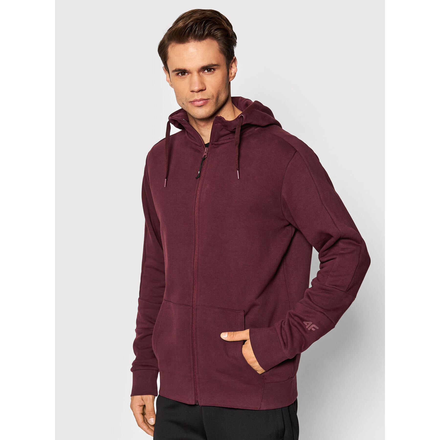 4F Суитшърт H4Z21-BLM029 Бордо Regular Fit - Pepit.bg