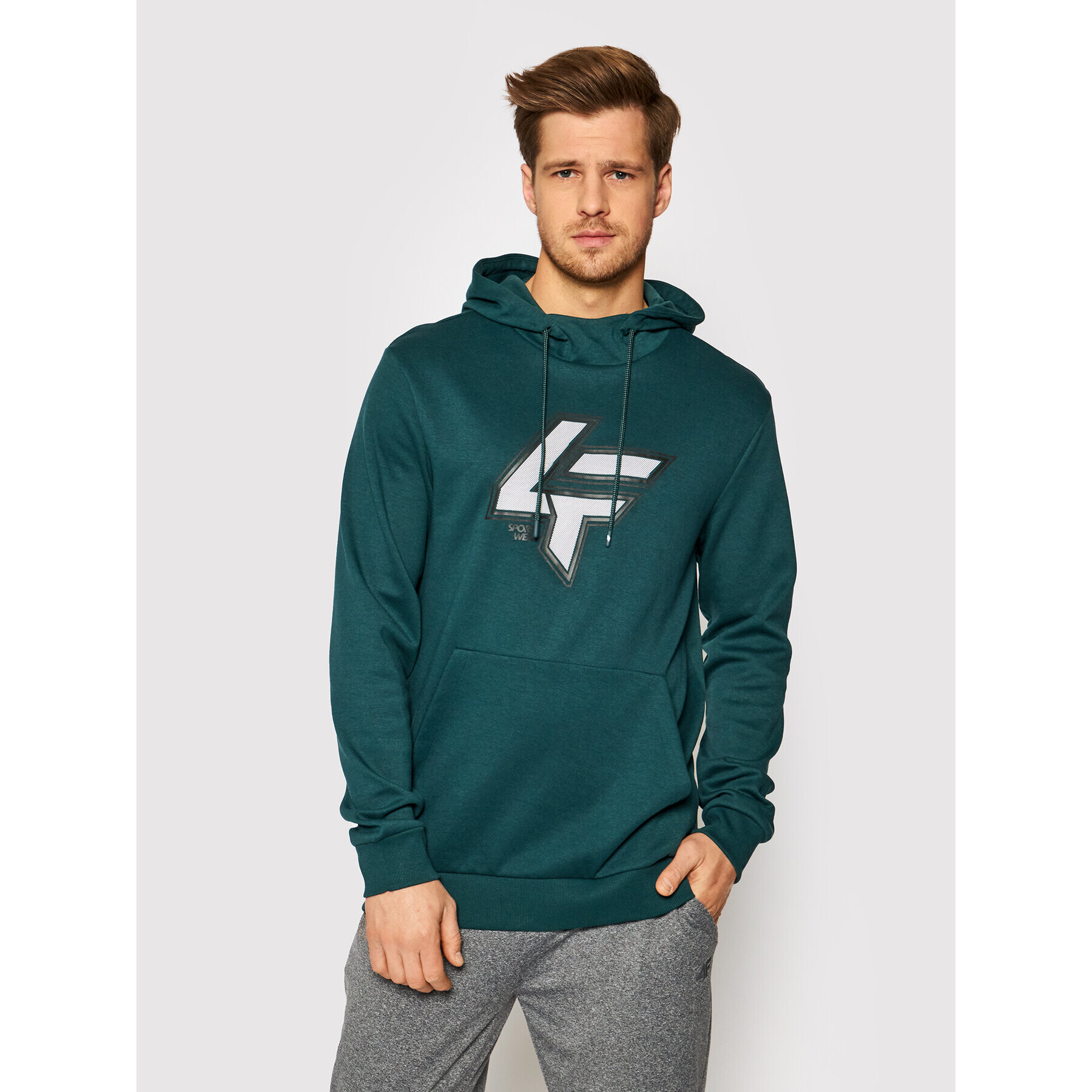 4F Суитшърт H4L21-BLM010 Зелен Regular Fit - Pepit.bg