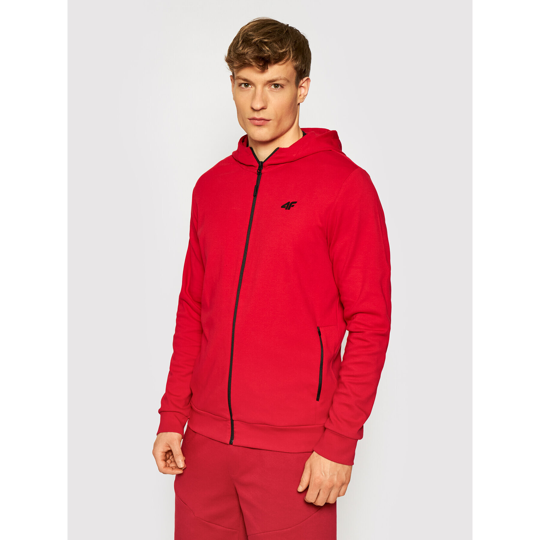 4F Суитшърт H4L21-BLM013 Червен Regular Fit - Pepit.bg