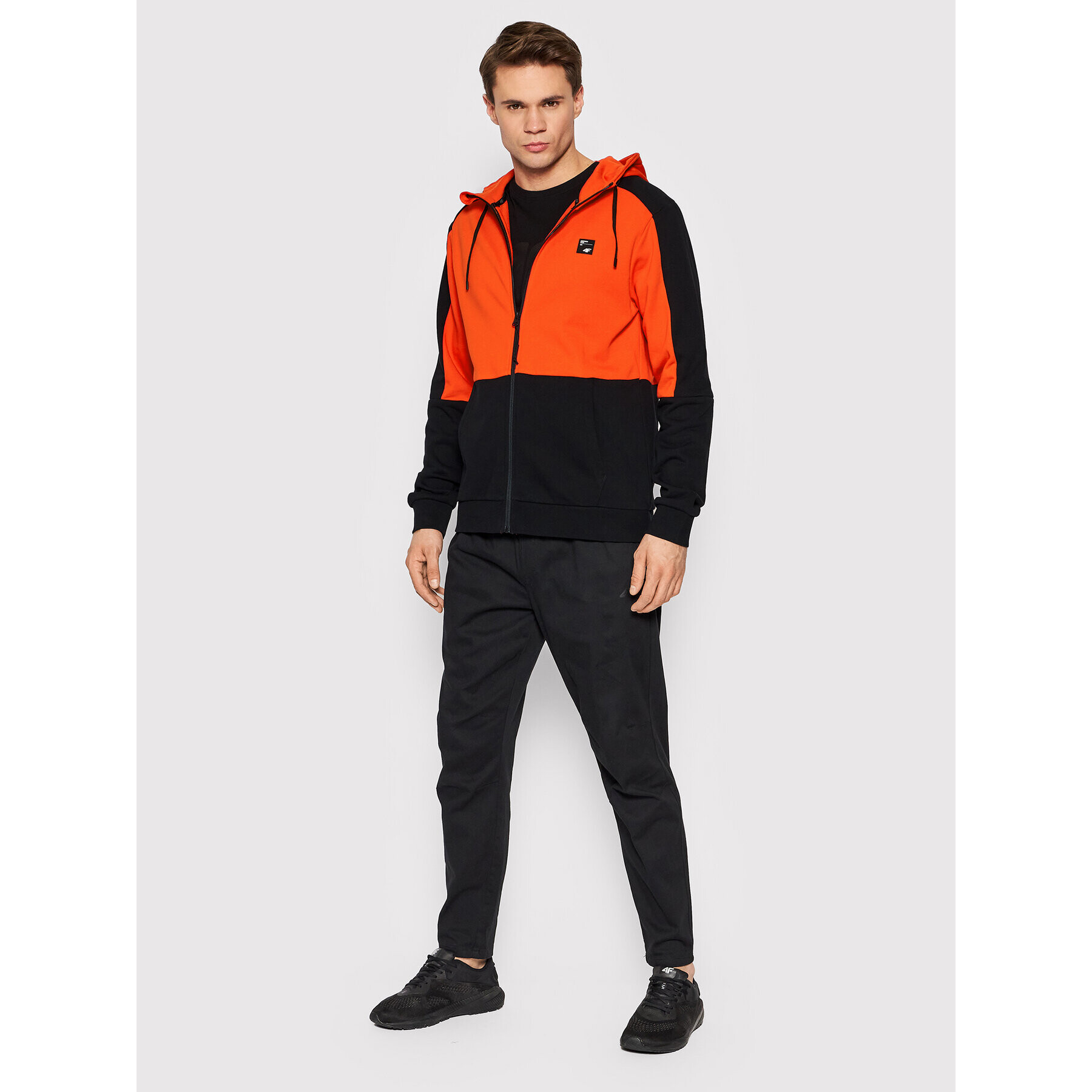 4F Суитшърт H4L22-BLM010 Оранжев Regular Fit - Pepit.bg