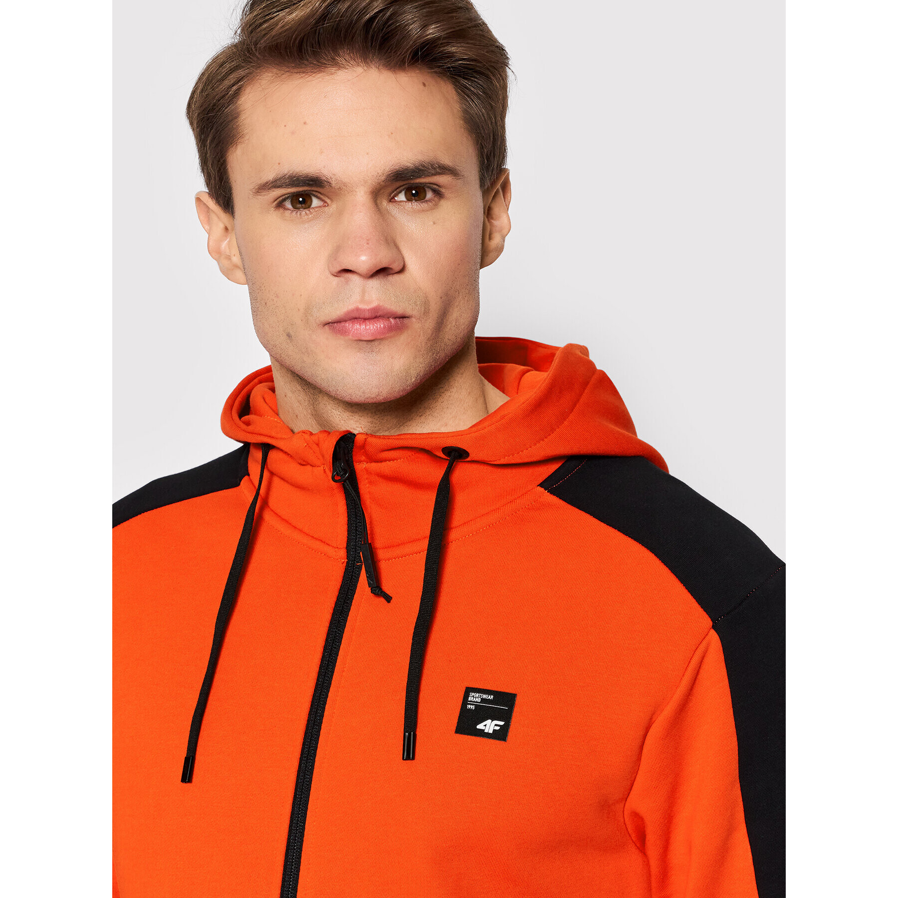 4F Суитшърт H4L22-BLM010 Оранжев Regular Fit - Pepit.bg