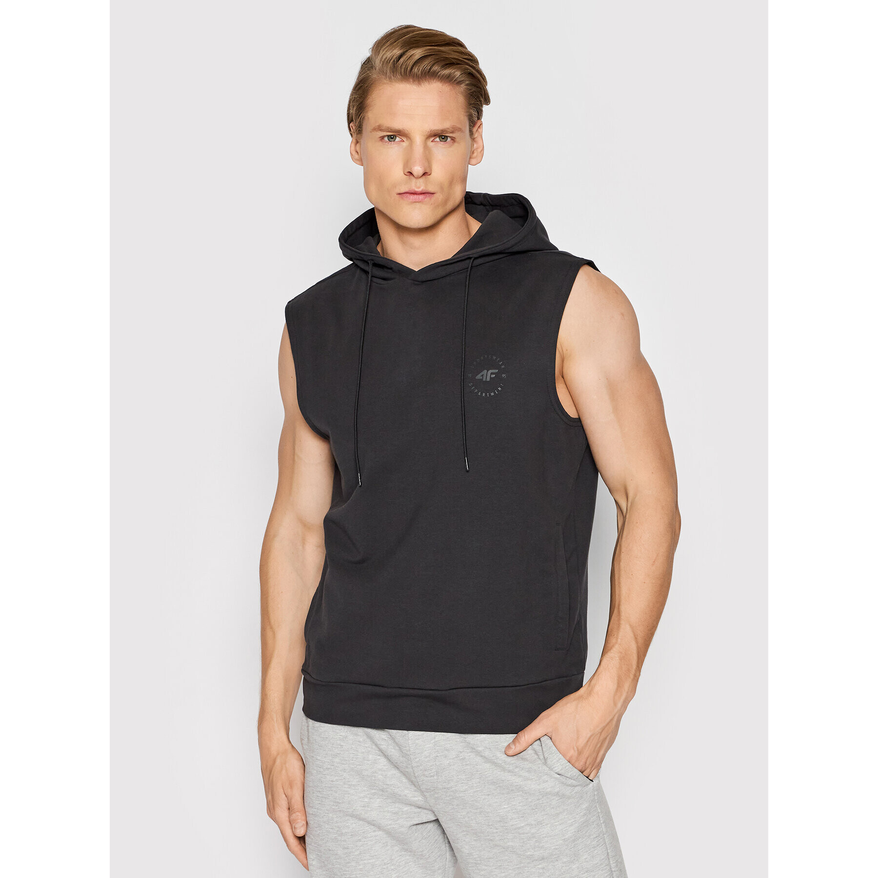 4F Суитшърт H4L22-BLM020 Сив Regular Fit - Pepit.bg