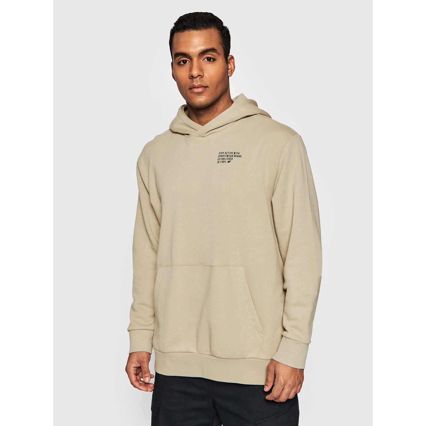 4F Суитшърт H4L22-BLM022 Бежов Regular Fit - Pepit.bg