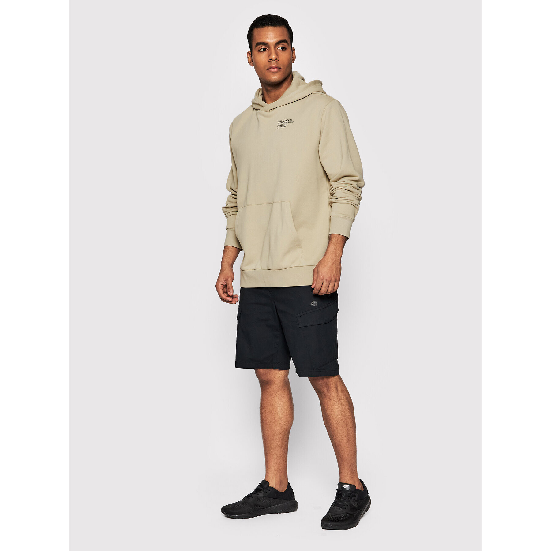 4F Суитшърт H4L22-BLM022 Бежов Regular Fit - Pepit.bg