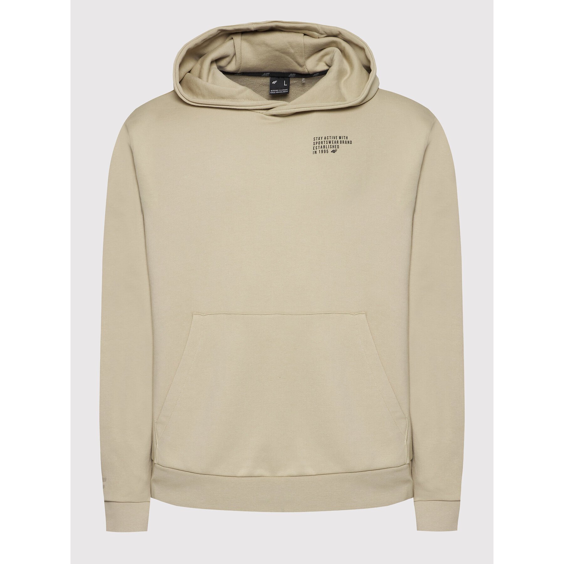 4F Суитшърт H4L22-BLM022 Бежов Regular Fit - Pepit.bg