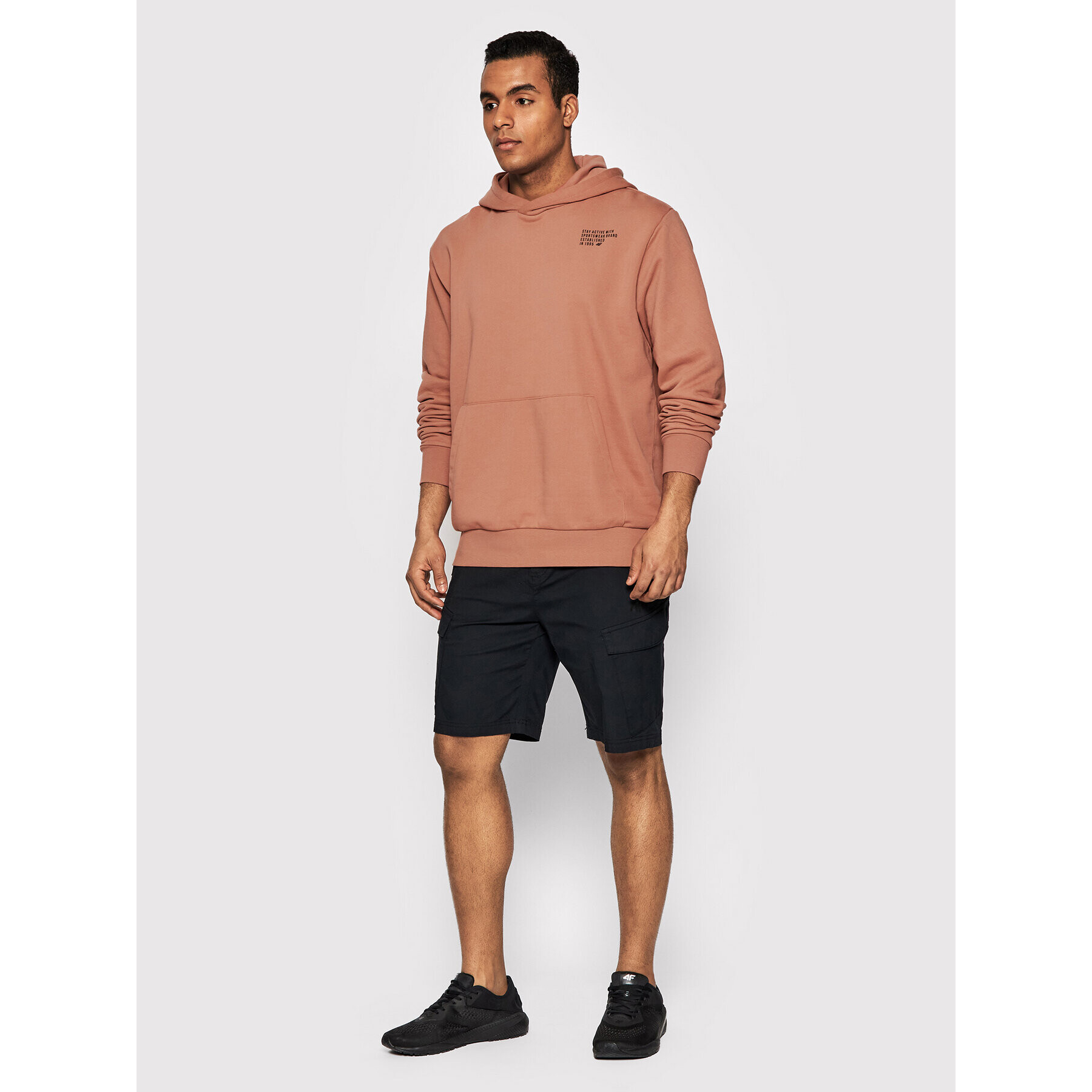4F Суитшърт H4L22-BLM022 Оранжев Regular Fit - Pepit.bg