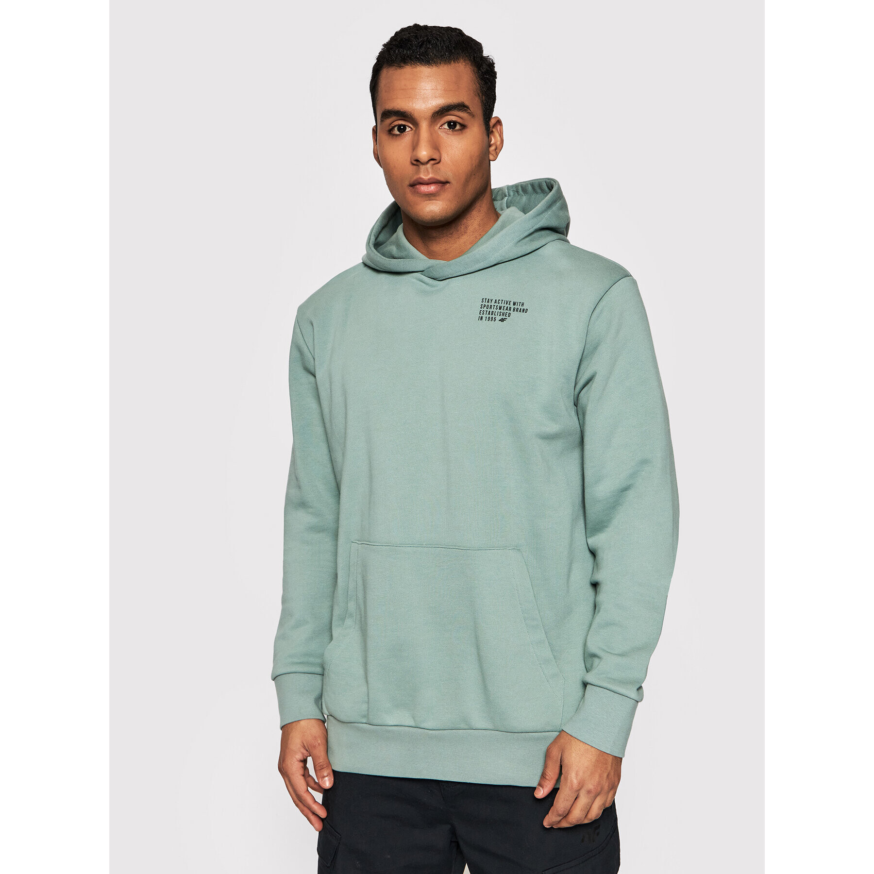 4F Суитшърт H4L22-BLM022 Зелен Regular Fit - Pepit.bg