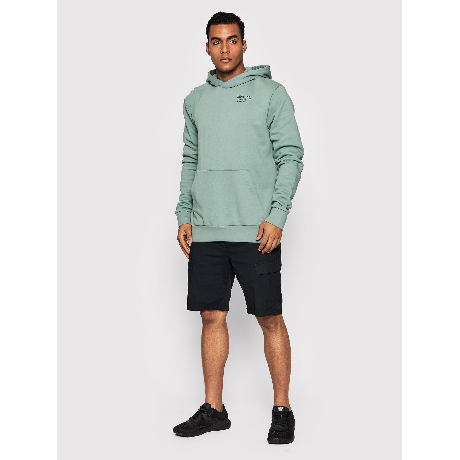 4F Суитшърт H4L22-BLM022 Зелен Regular Fit - Pepit.bg