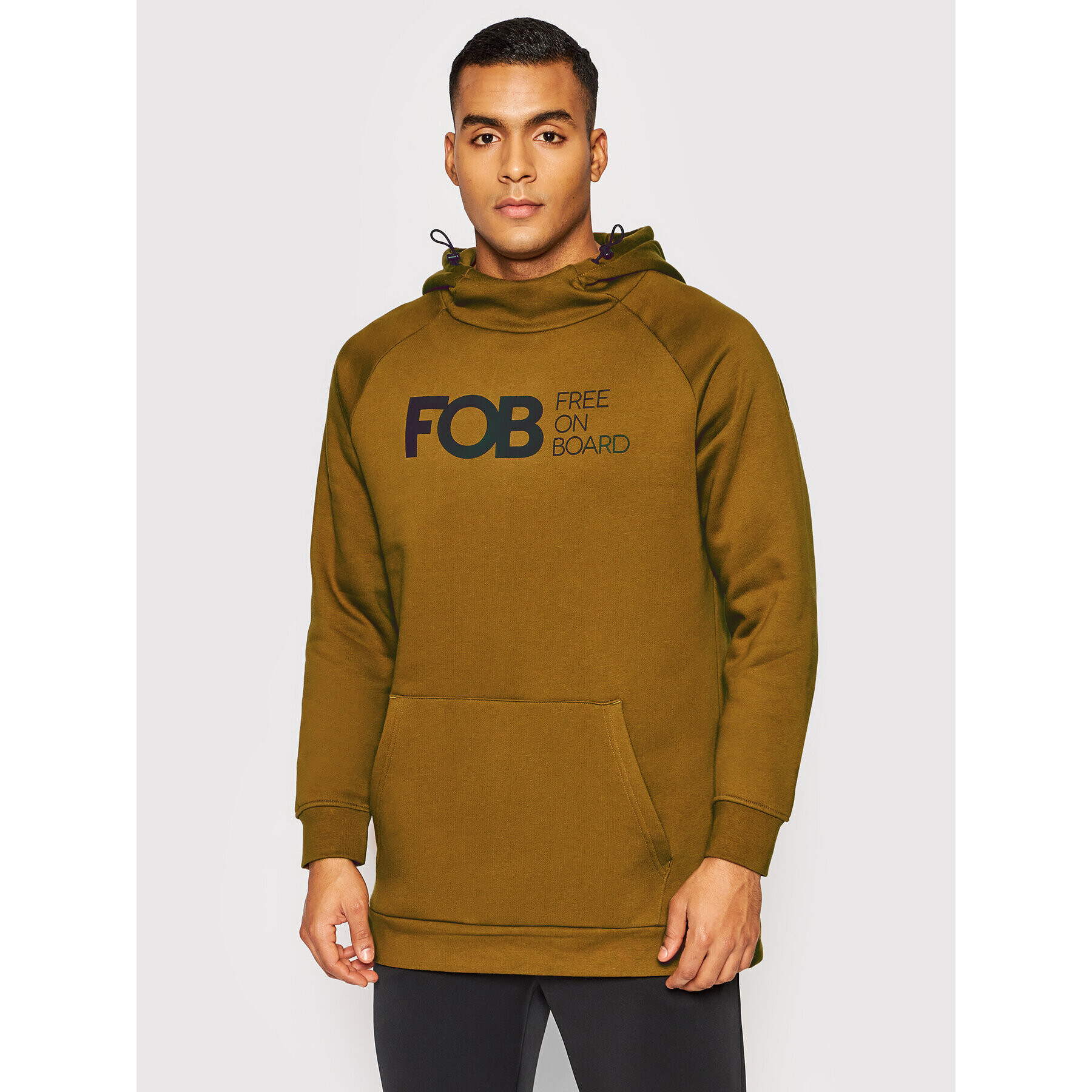 4F Суитшърт H4Z21-BLM026 Кафяв Relaxed Fit - Pepit.bg