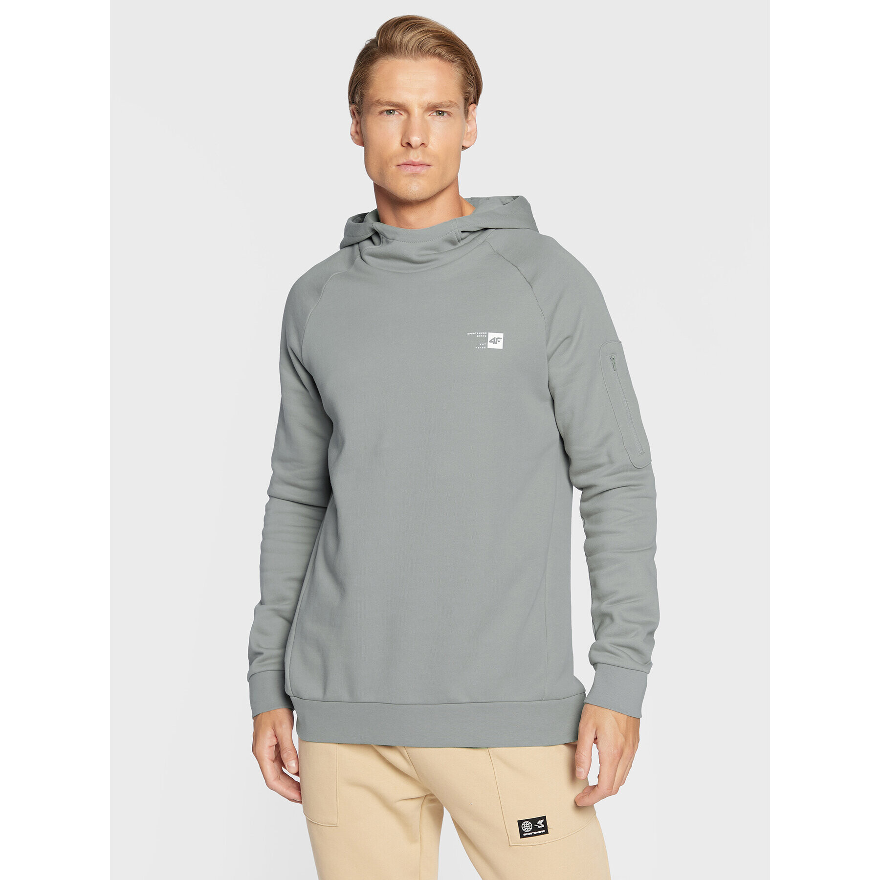 4F Суитшърт H4Z22-BLM022 Сив Regular Fit - Pepit.bg