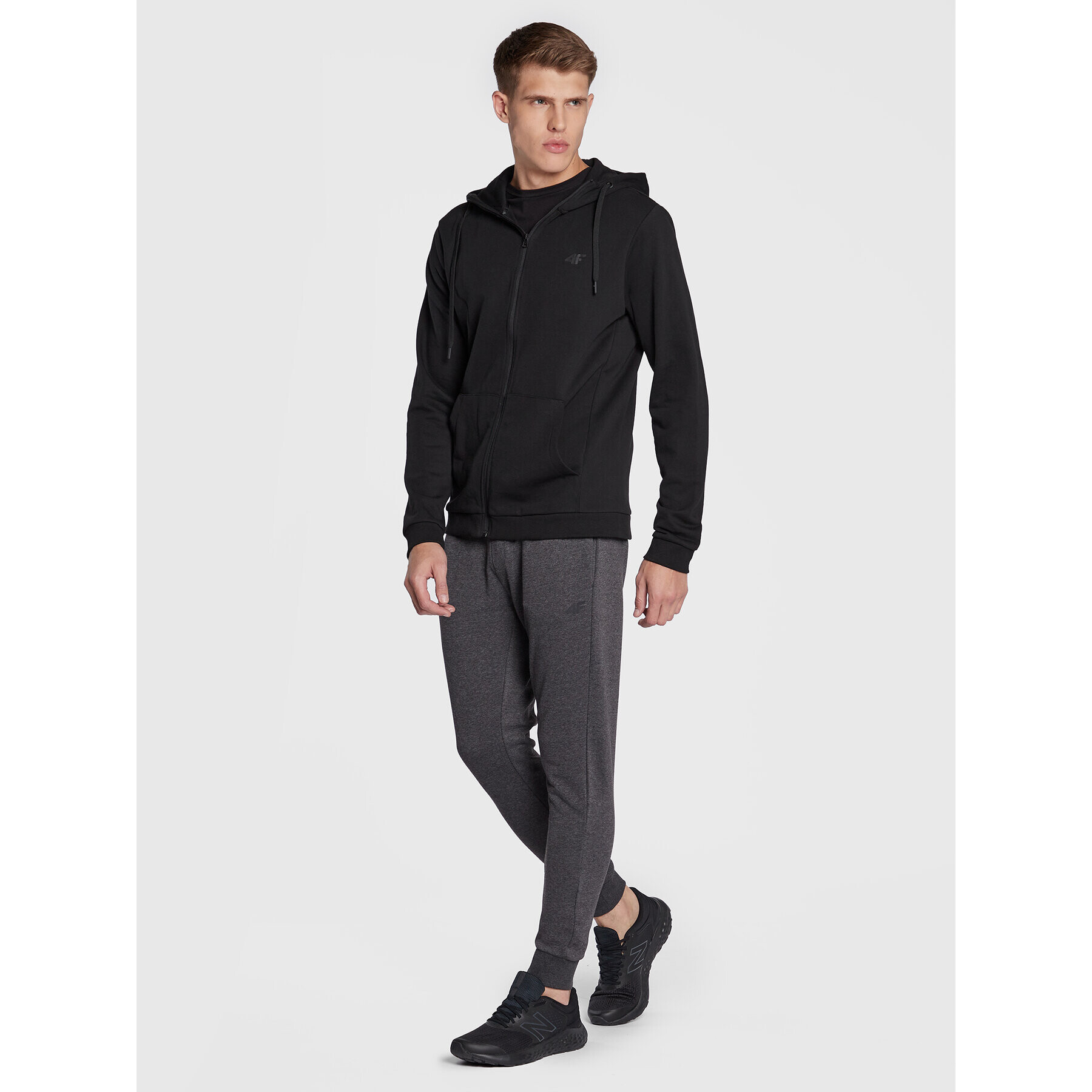 4F Суитшърт H4Z22-BLM353 Черен Regular Fit - Pepit.bg
